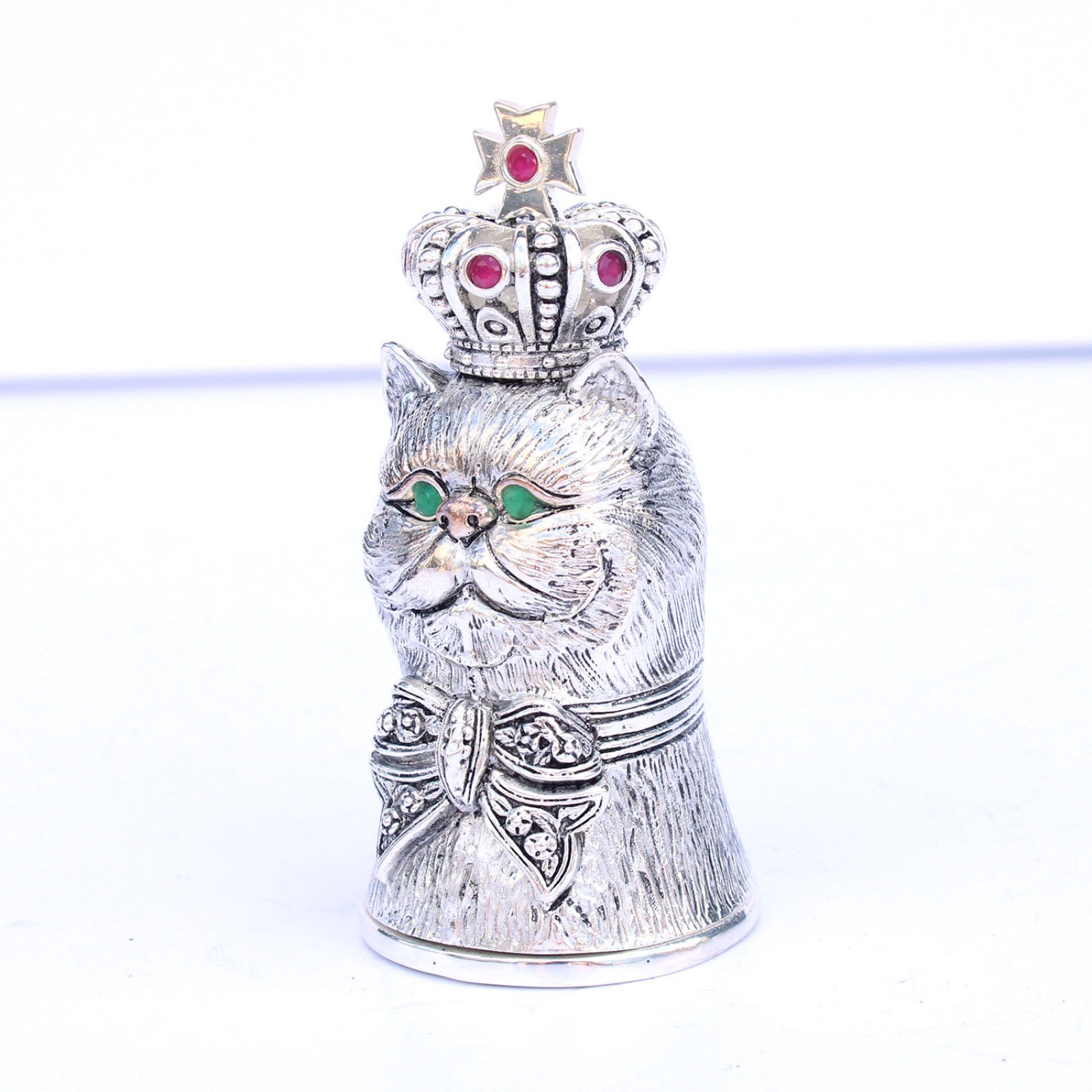 Photo of 800 Silverplated Cat Vesta Match Safe
