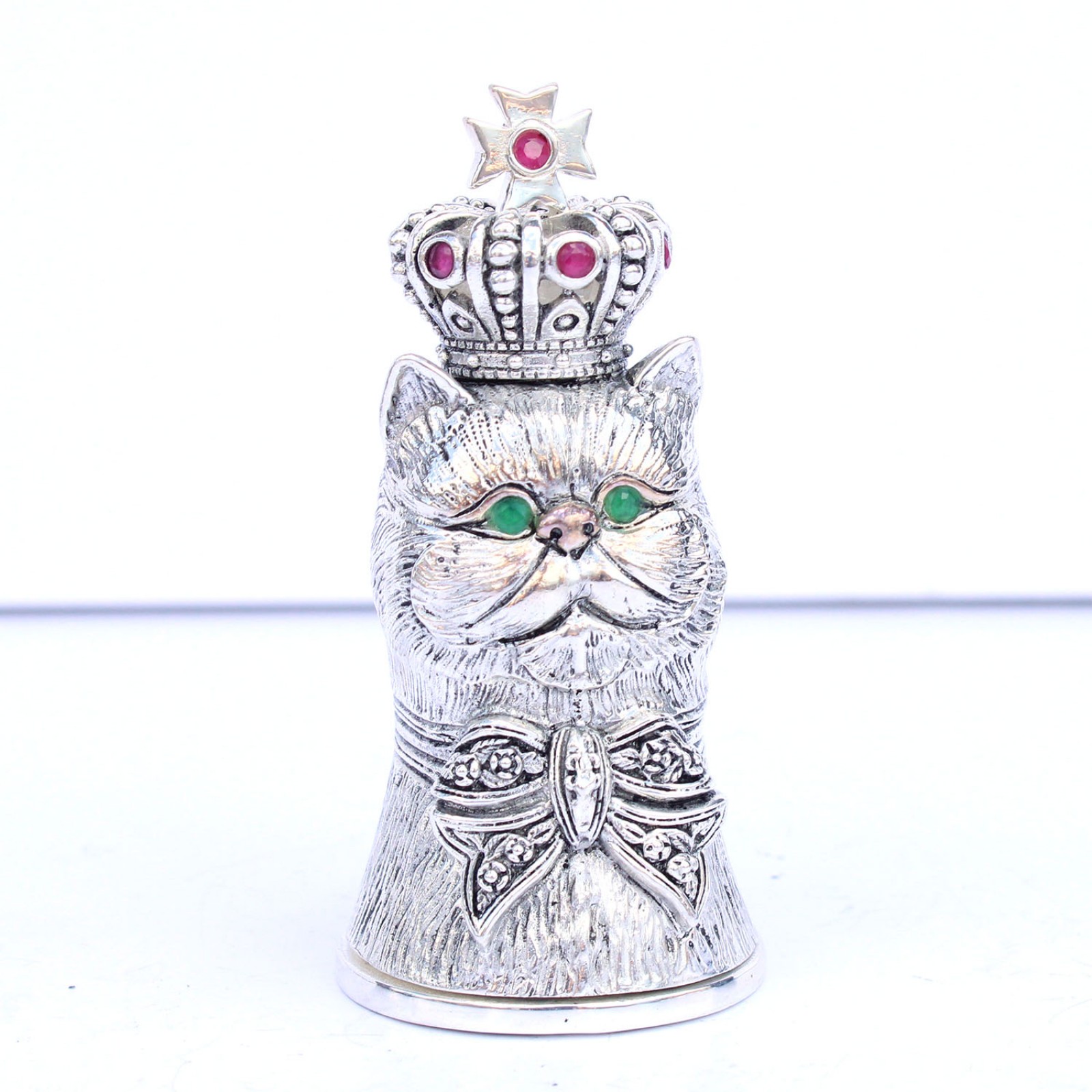 Photo of 800 Silverplated Cat Vesta Match Safe