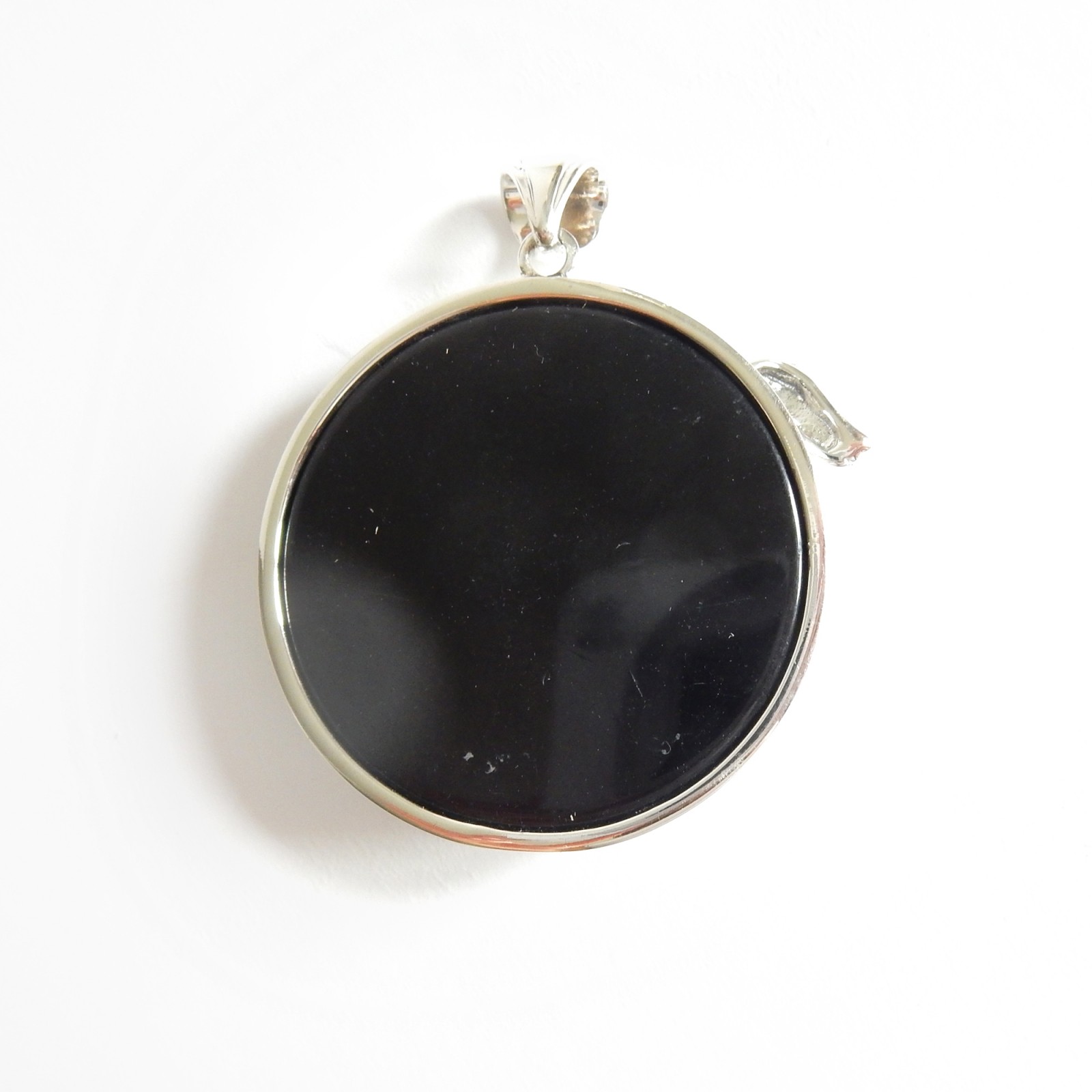 Photo of Art Deco Ruby Onyx Dog Pendant Sterling Silver