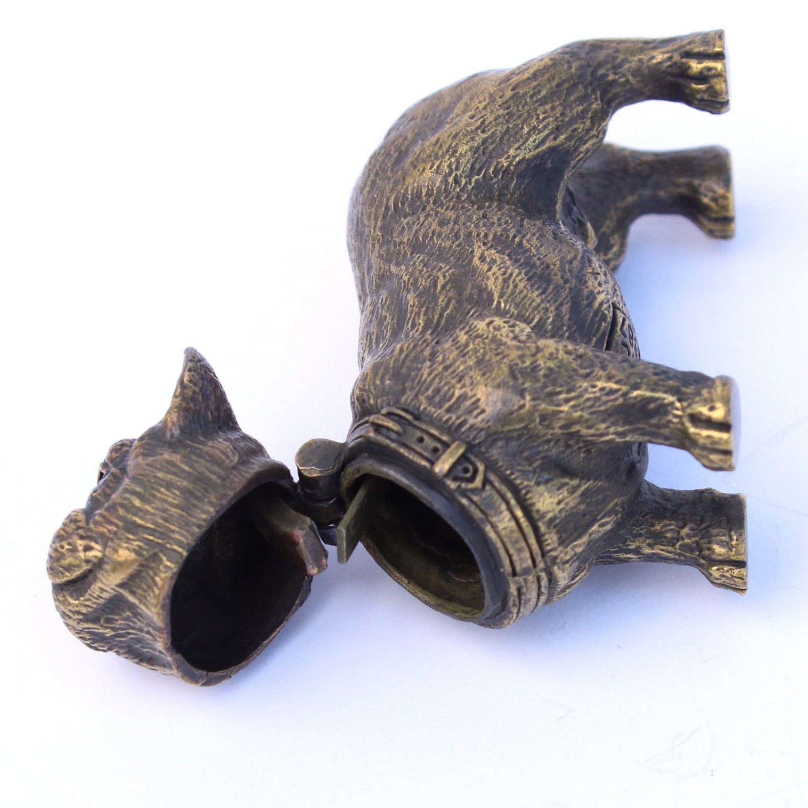 Photo of Brass French Bulldog Vesta Match Safe