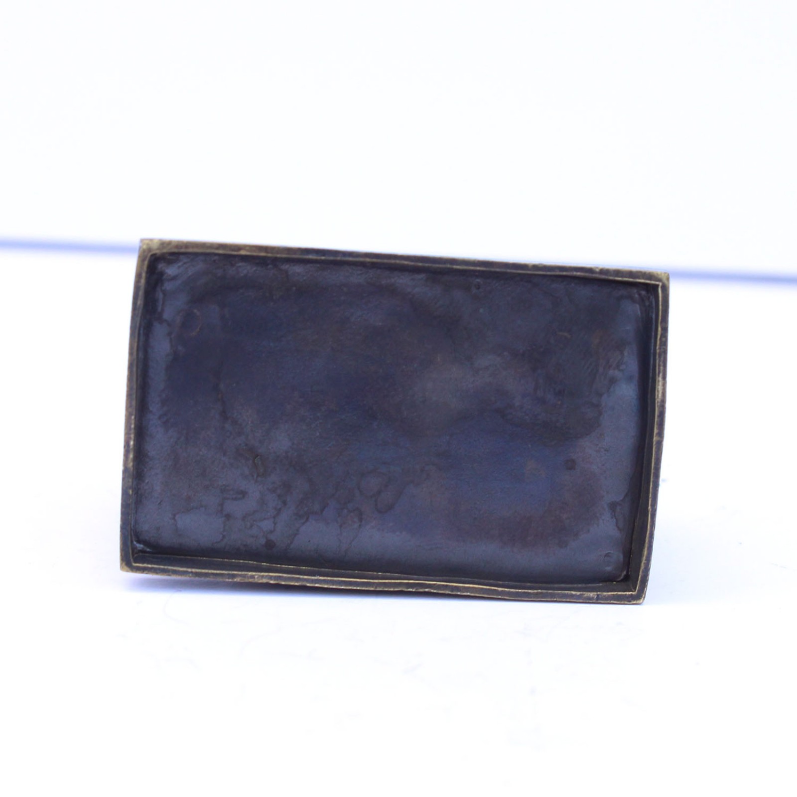 Photo of Brass Judaica Men Reading Scripture Figurine Ornament