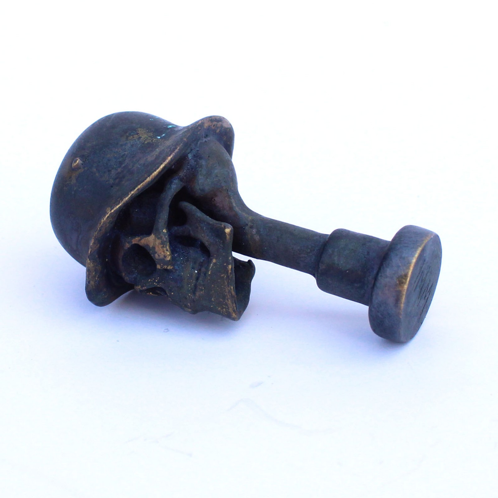 Photo of Brass World Skull Pipe Tamper WW1 Memorabilia