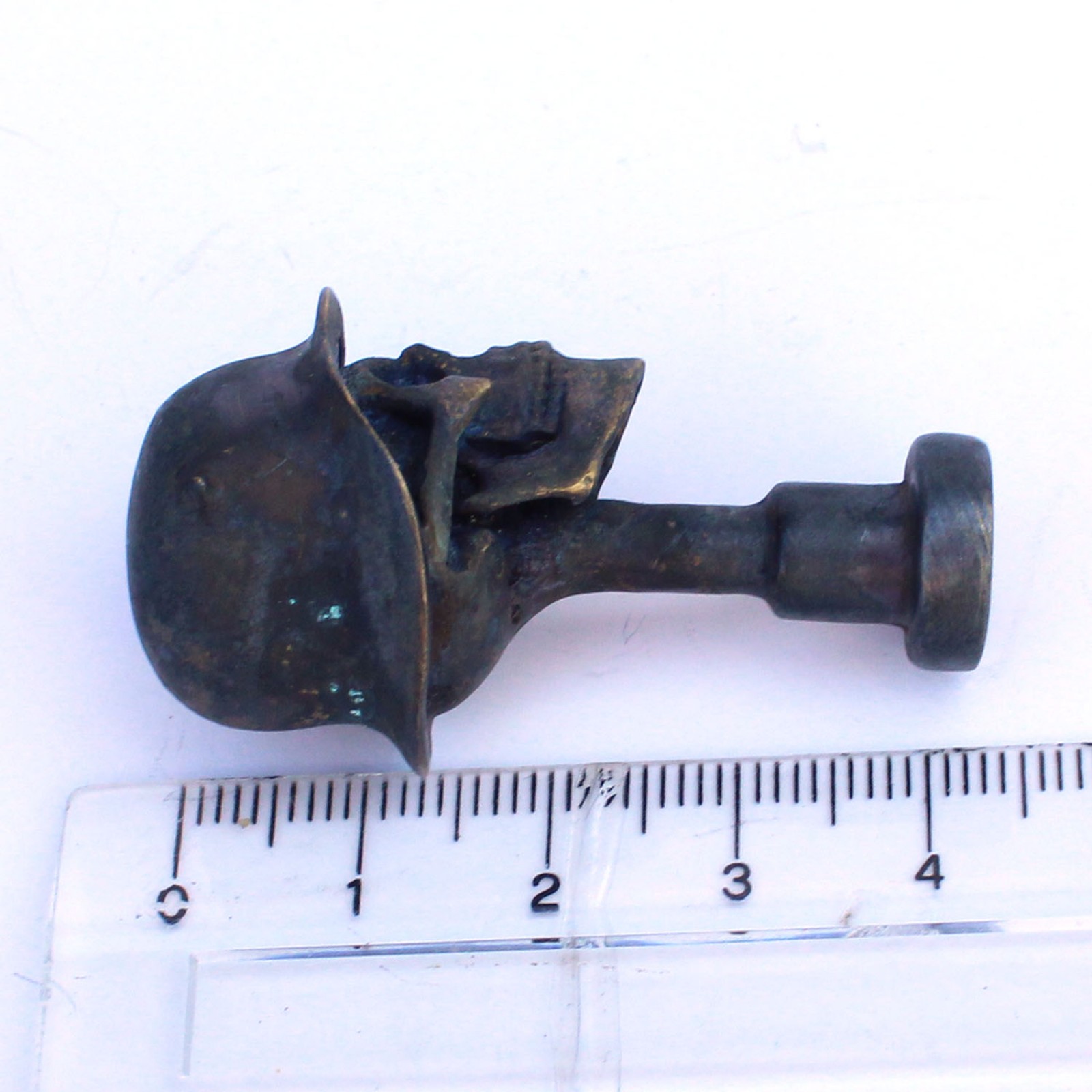 Photo of Brass World Skull Pipe Tamper WW1 Memorabilia
