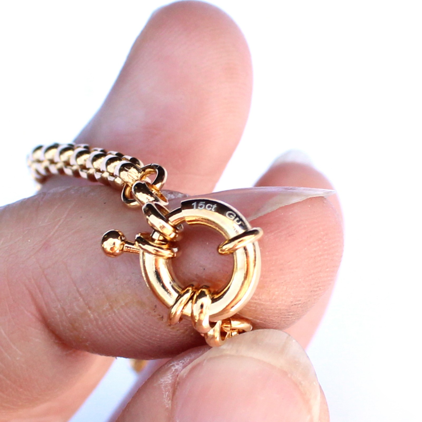 Photo of Chunky 15ct Goldplated 26inch Belcher Chain with Bolt Ring Clasp