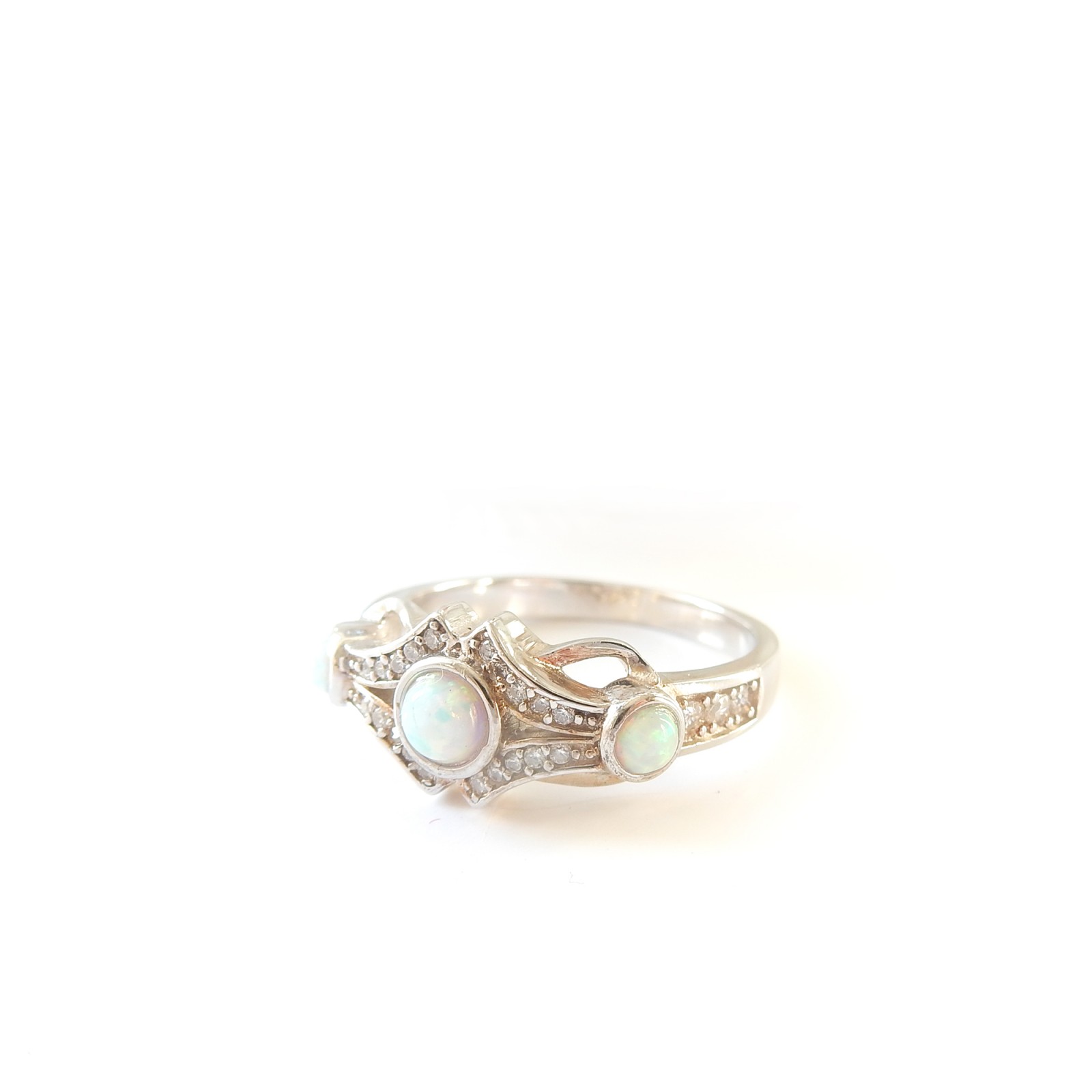 Photo of Genuine Opal Ring Sterling Silver