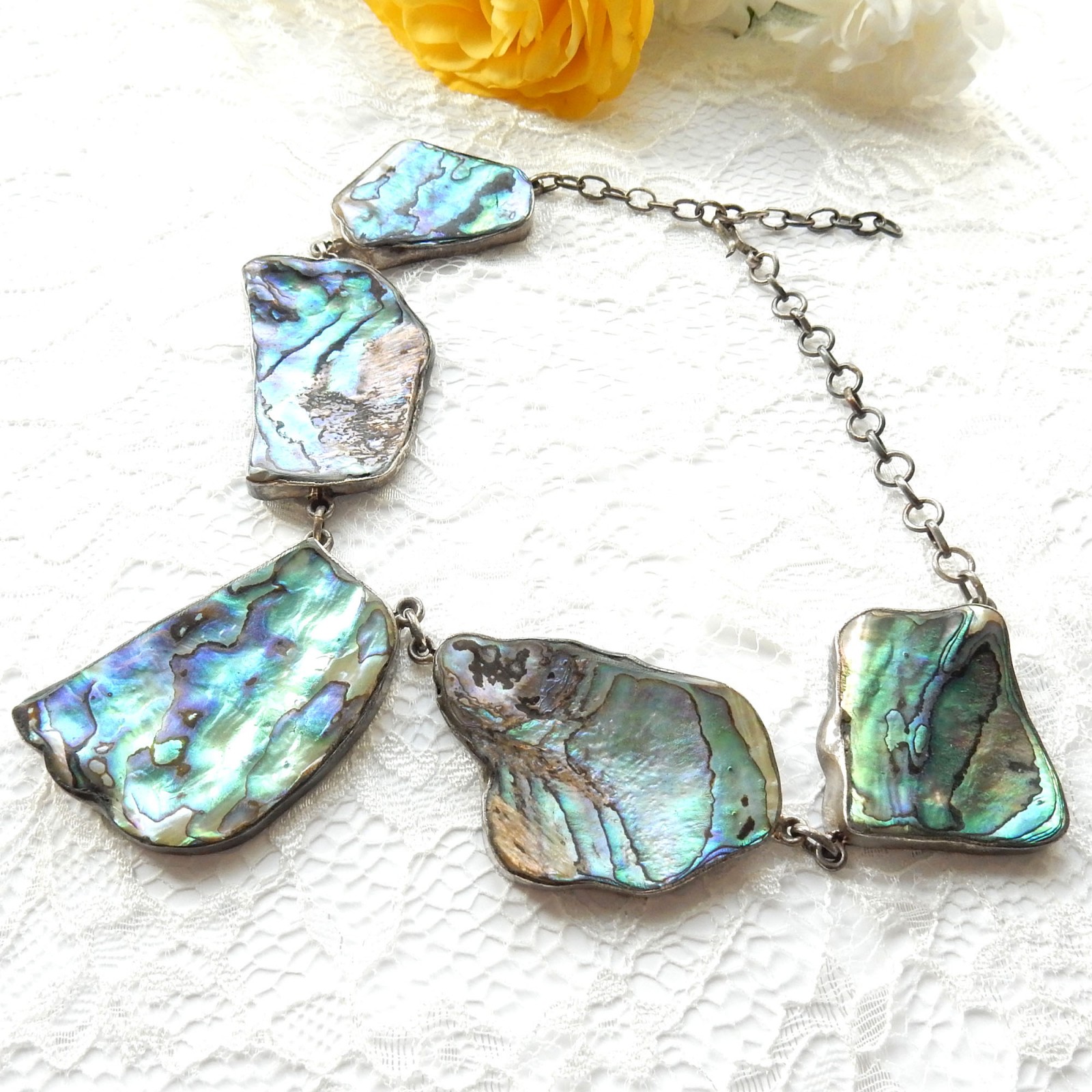 Abalone Shell Necklace - Sterling Silver, Indonesia - Women's Peace  Collection