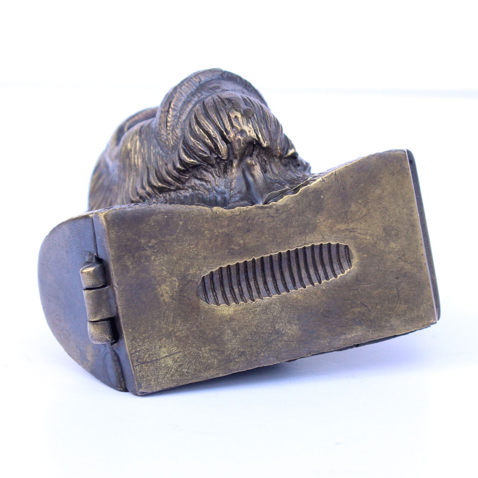 Photo of Large Figural Brass & Ruby Gorilla Ape Vesta Match Safe