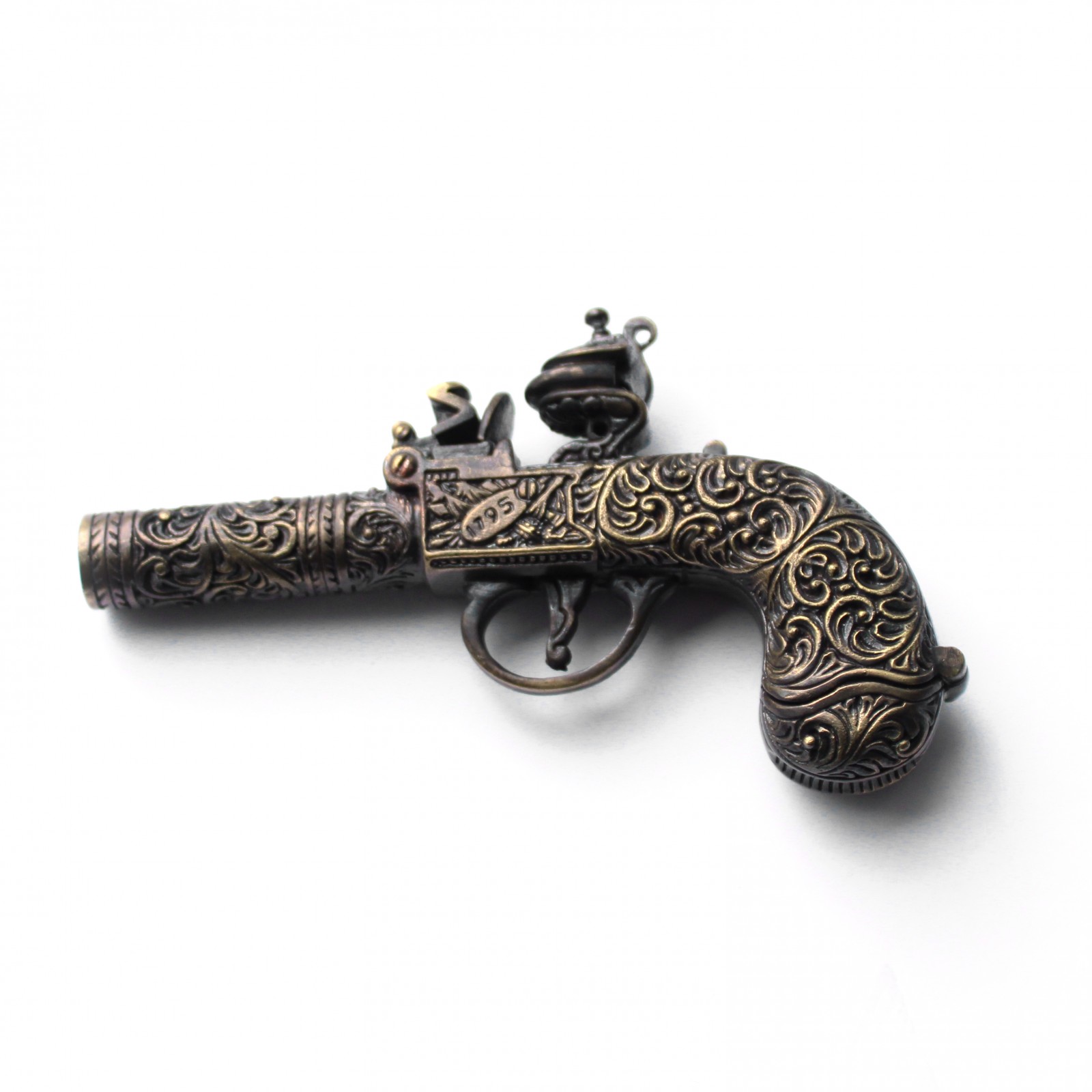 Photo of Novelty Brass Embossed Pistol Vesta