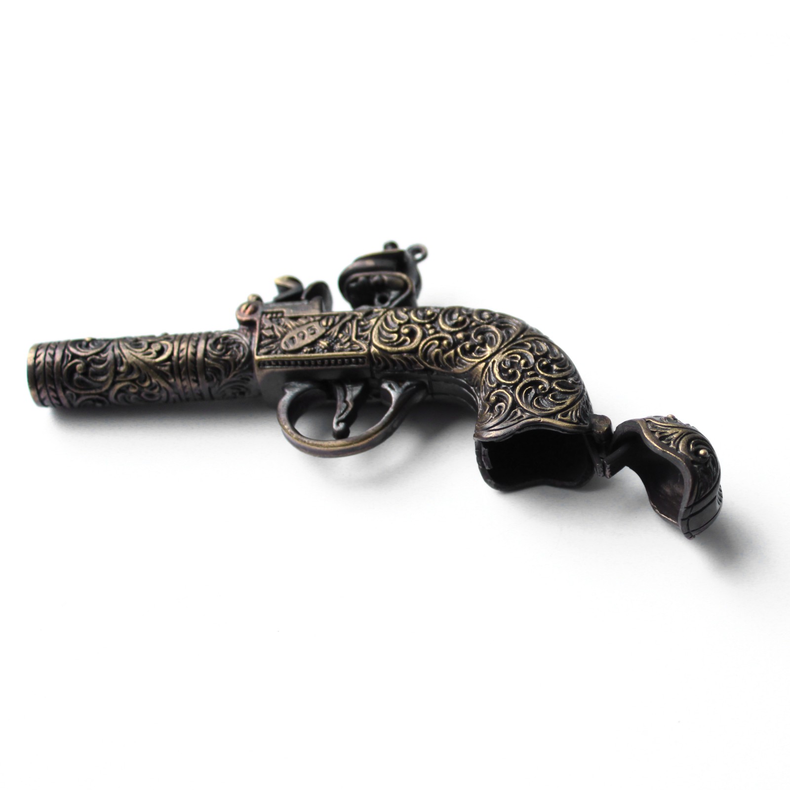 Photo of Novelty Brass Embossed Pistol Vesta