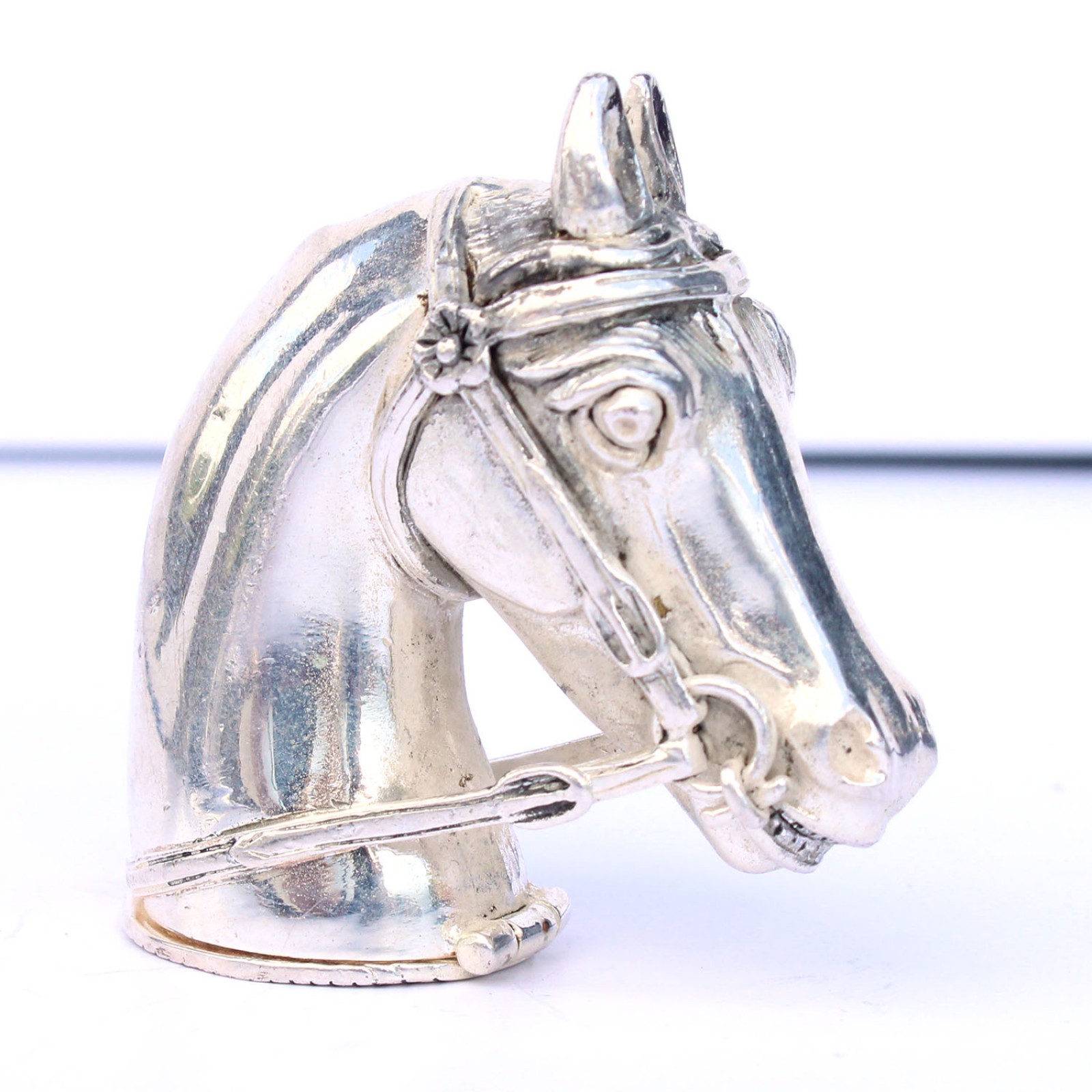 Photo of Novelty Silverplated Horse Head Vesta Match Safe