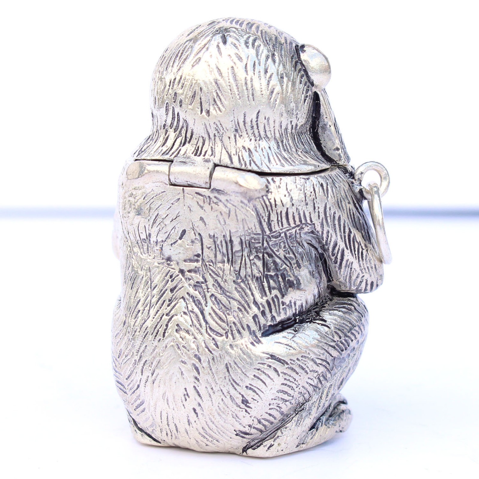 Photo of Novelty Silverplated Monkey Vesta Match Safe