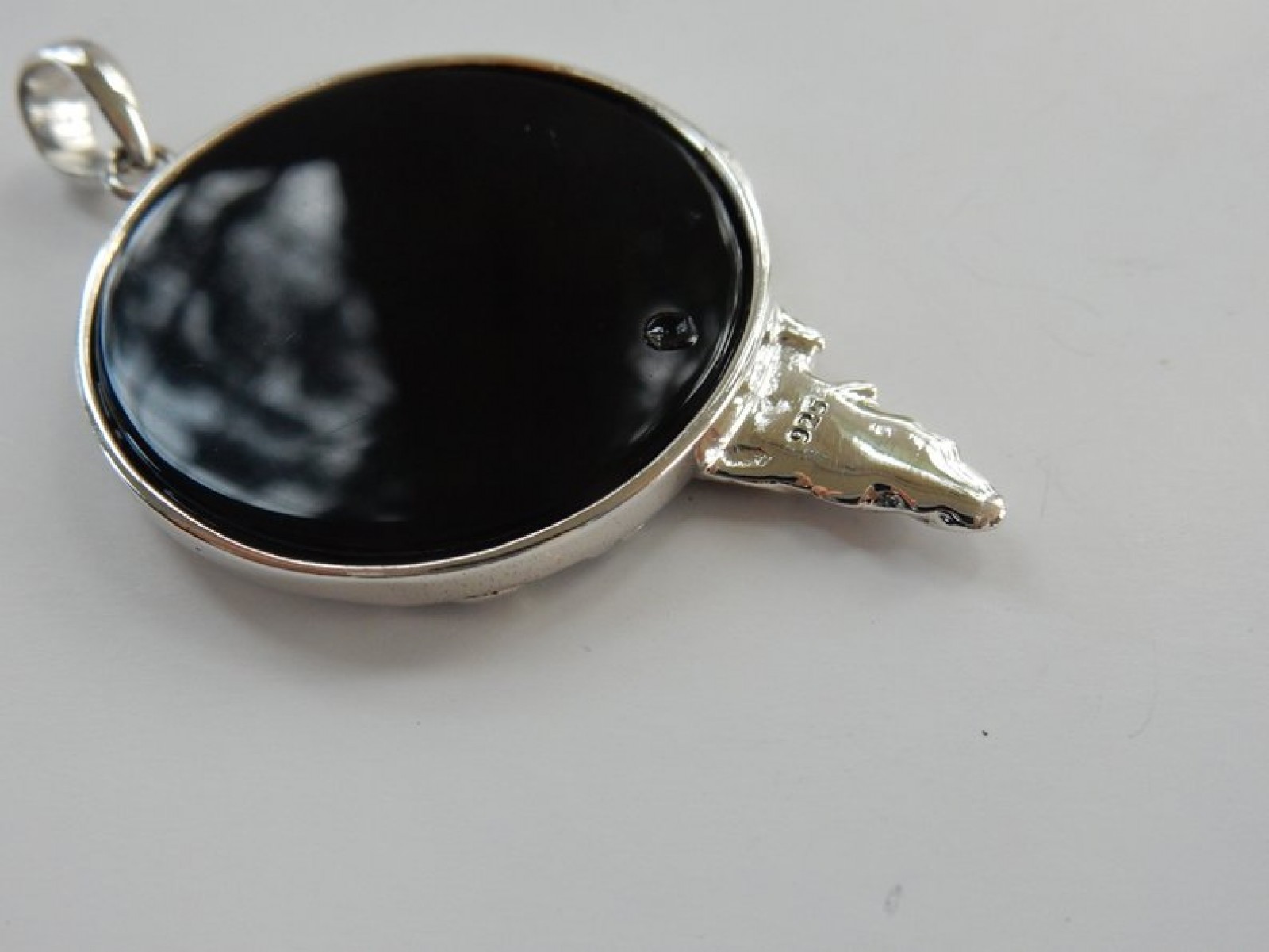 Photo of Onyx Art Nouveau Fairy Pendant