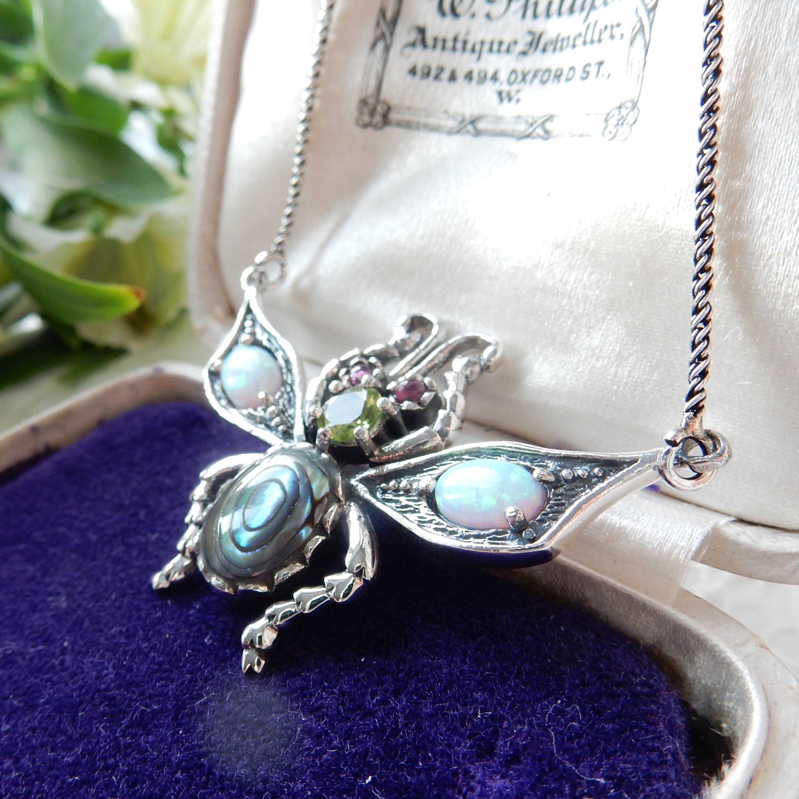 Insect Jewelry Abalone Horsefly Bug Jewelry Bug Necklace House Fly Necklace Fly Necklace silver fly Abalone Necklace Insect Necklace