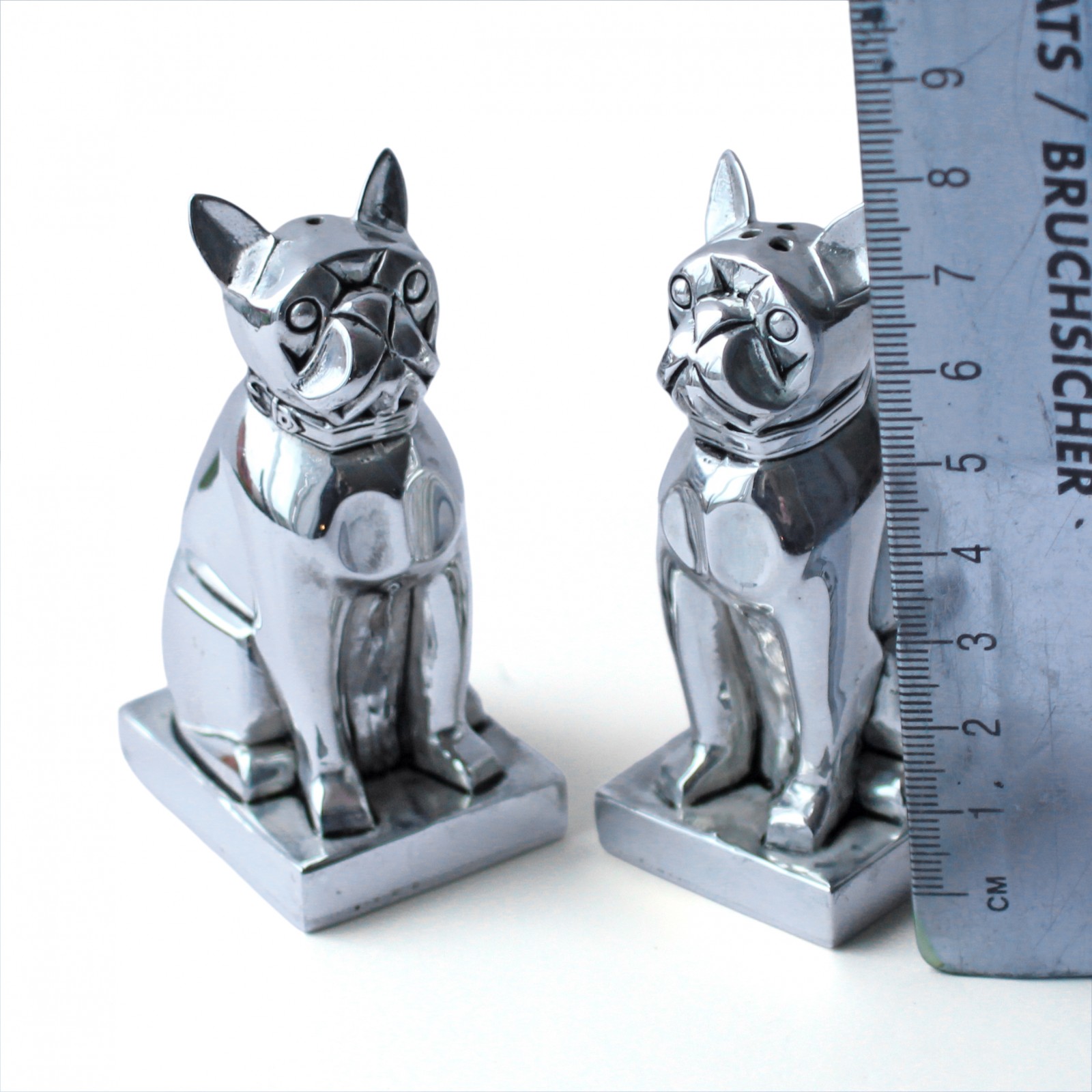 Photo of Pair Art Deco Style French Bulldog Salt & Pepper Shakers