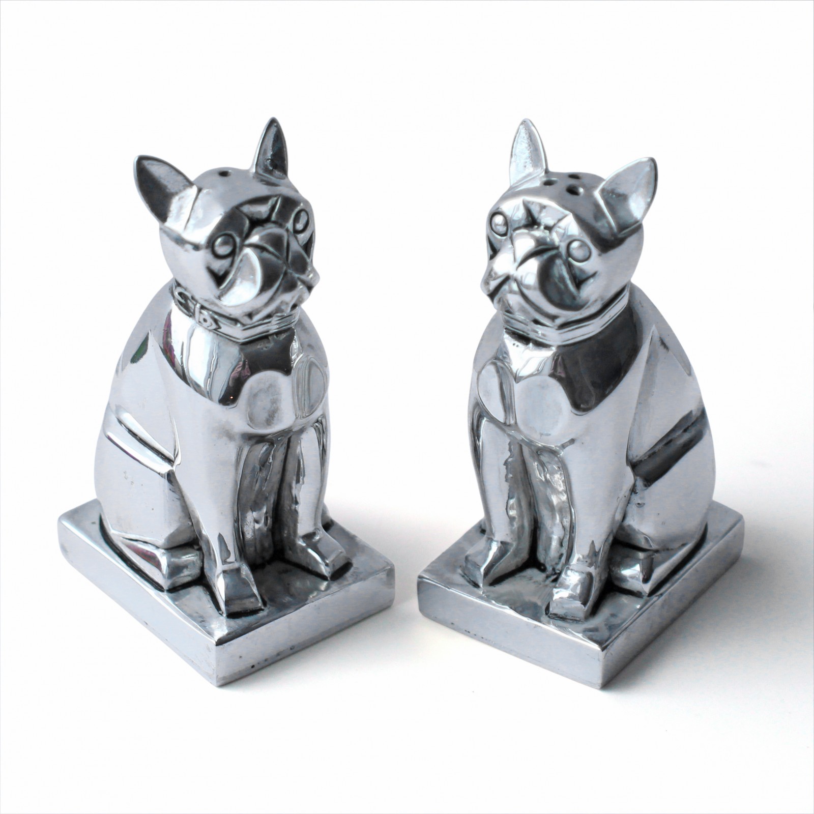 Photo of Pair Art Deco Style French Bulldog Salt & Pepper Shakers