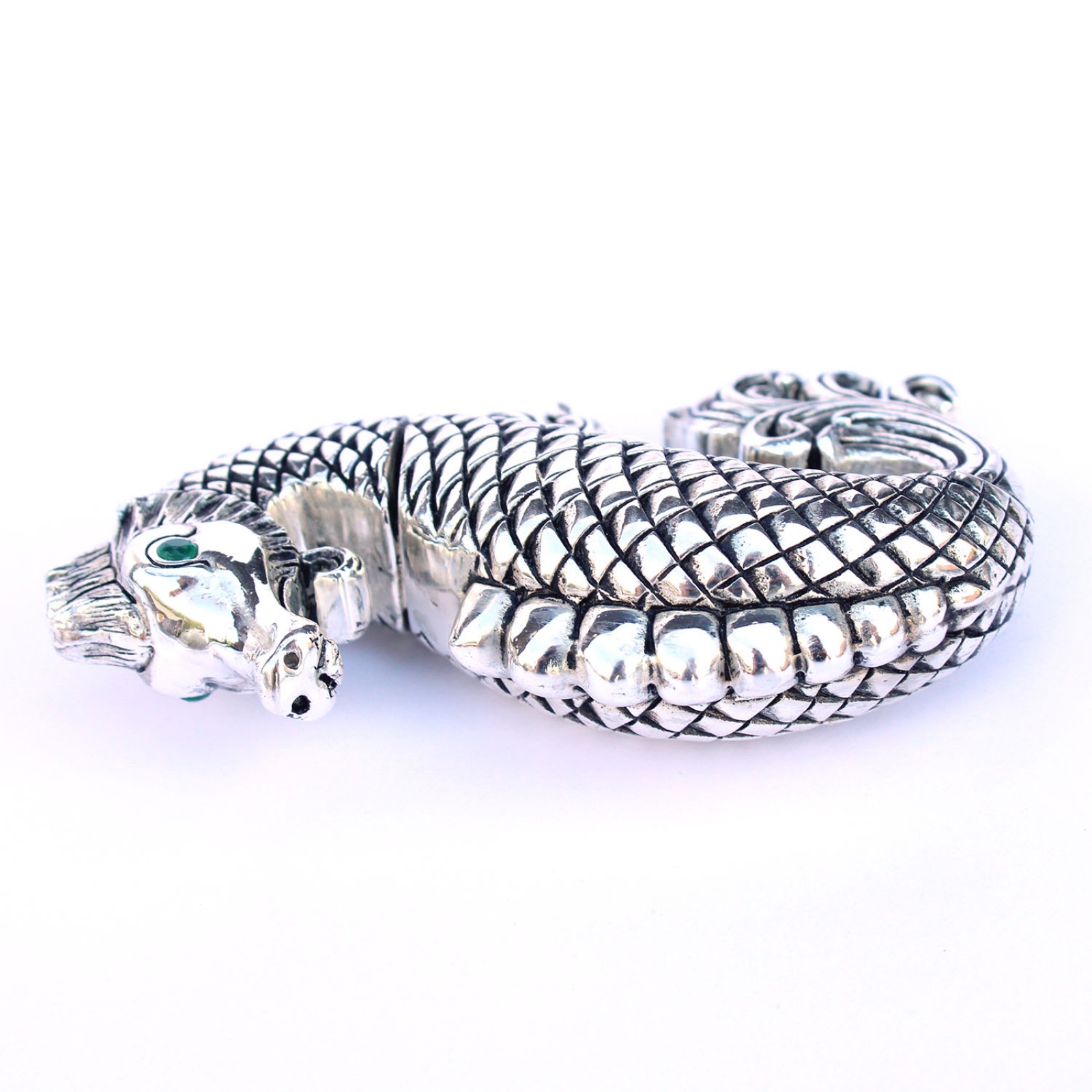Photo of Silver Plated Seahorse Vesta Match Safe