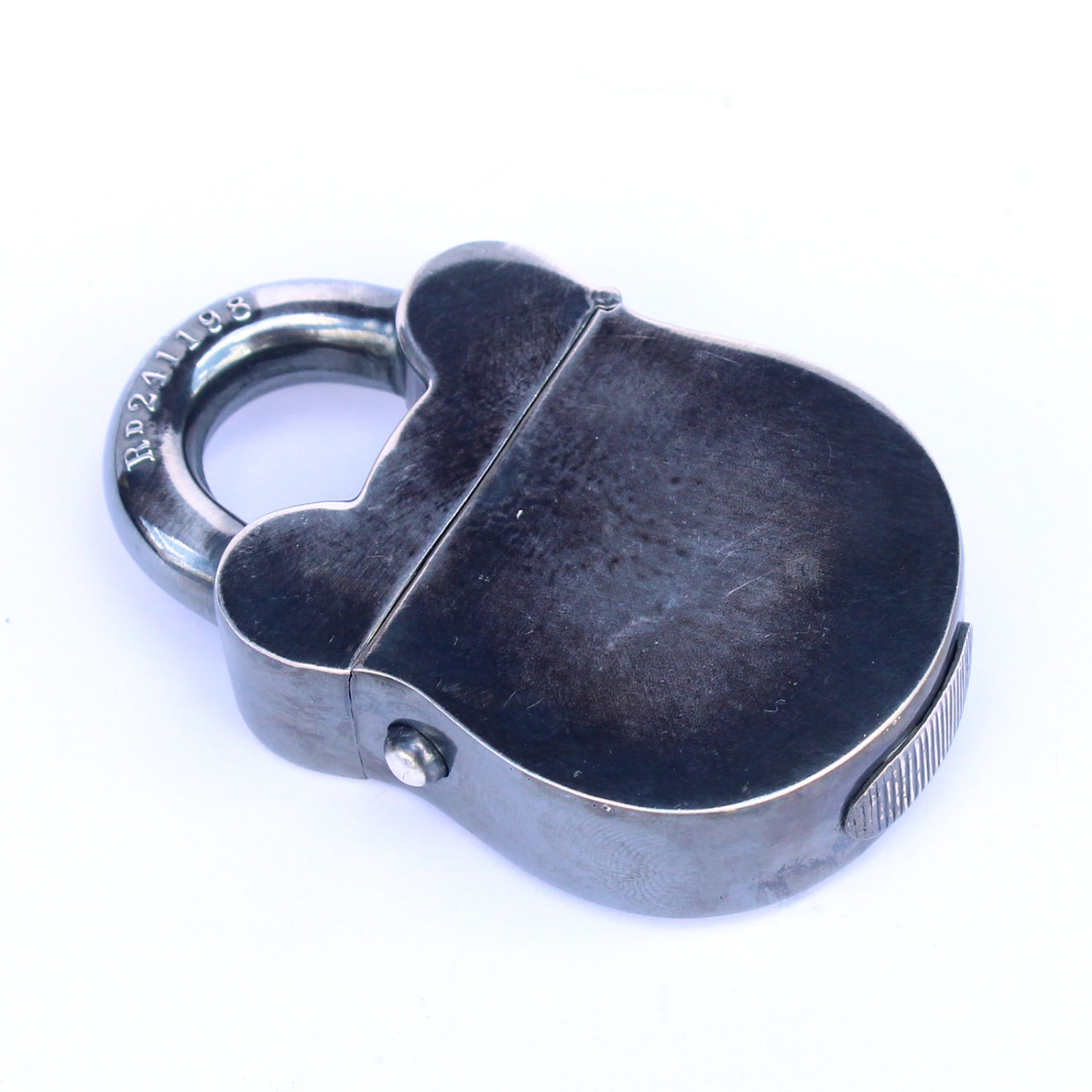 Photo of Silverplated Chubb Padlock Vesta Match Safe