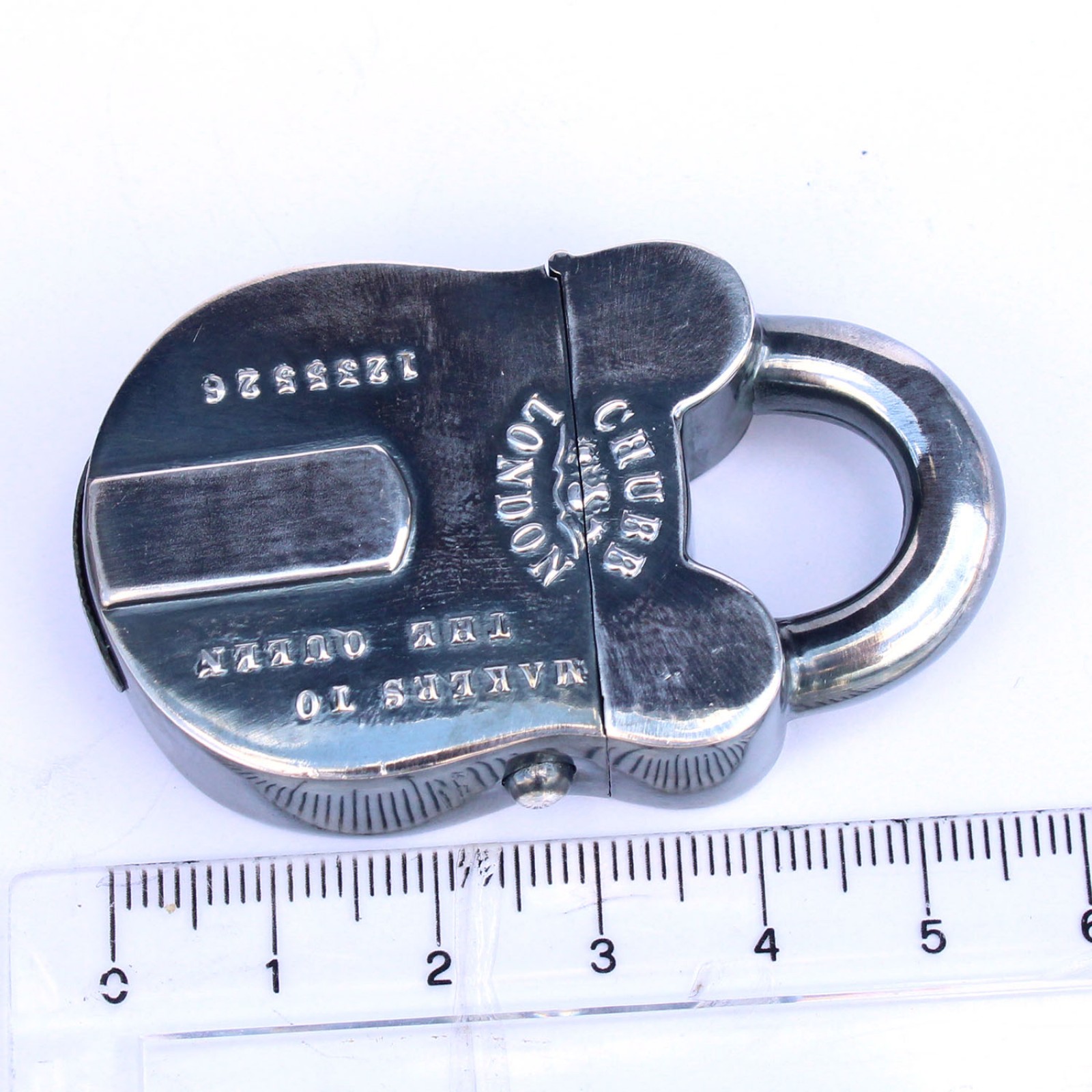 Photo of Silverplated Chubb Padlock Vesta Match Safe