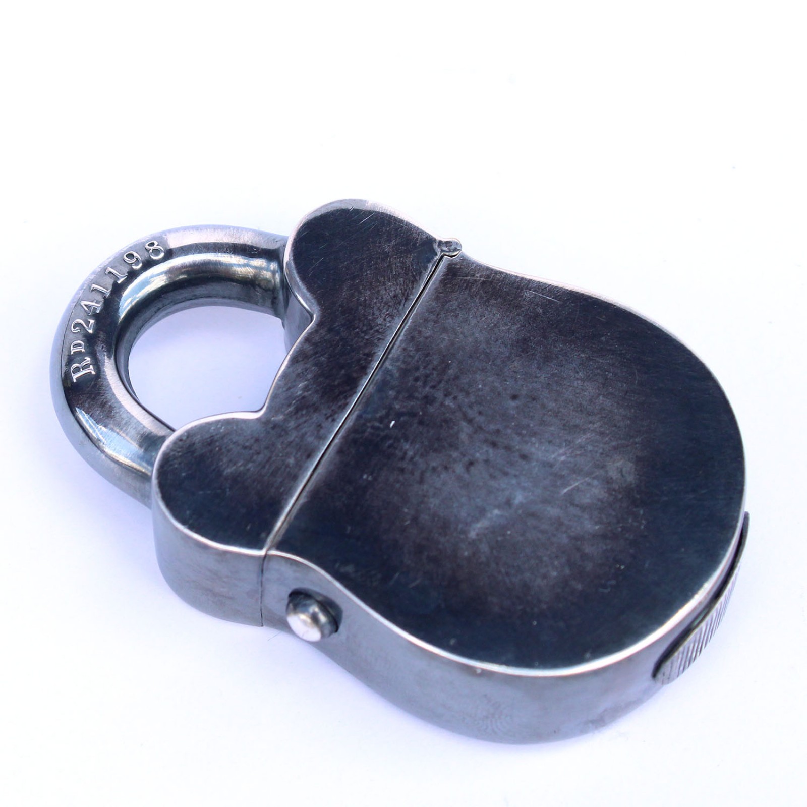 Photo of Silverplated Chubb Padlock Vesta Match Safe