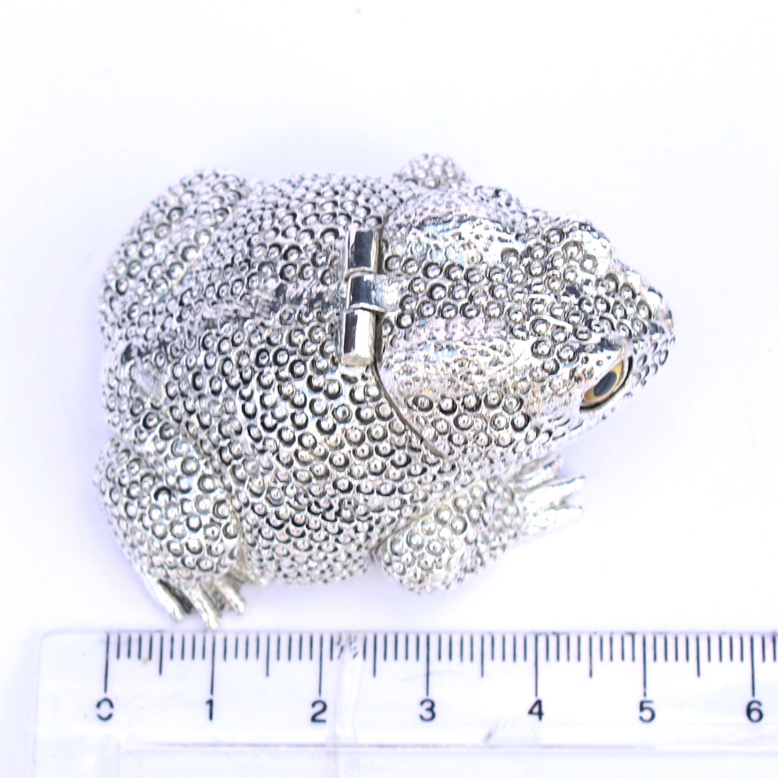 Photo of Silverplated Toad Snuff Container Vesta Match Safe