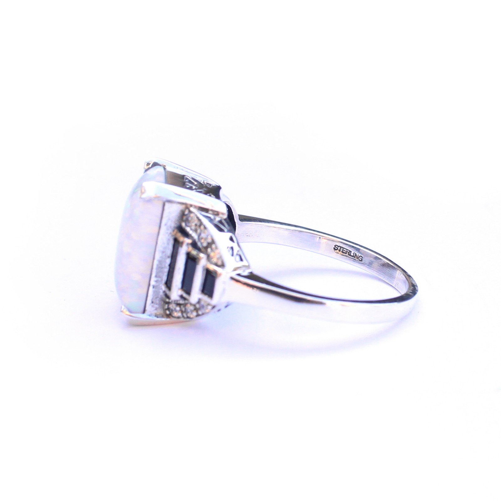 Photo of Sterling Silver Art Deco style Opal Ring