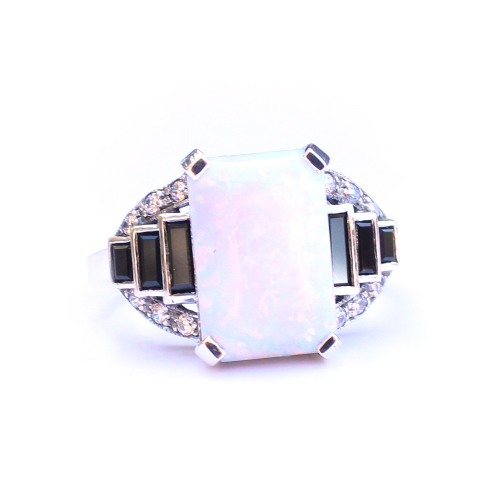 Photo of Sterling Silver Art Deco style Opal Ring