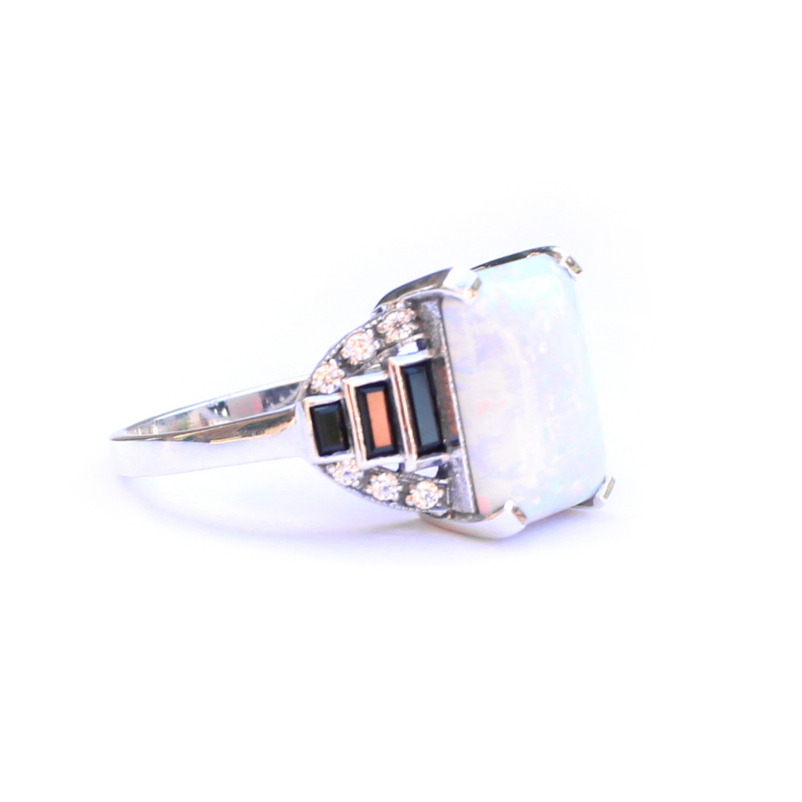 Photo of Sterling Silver Art Deco style Opal Ring