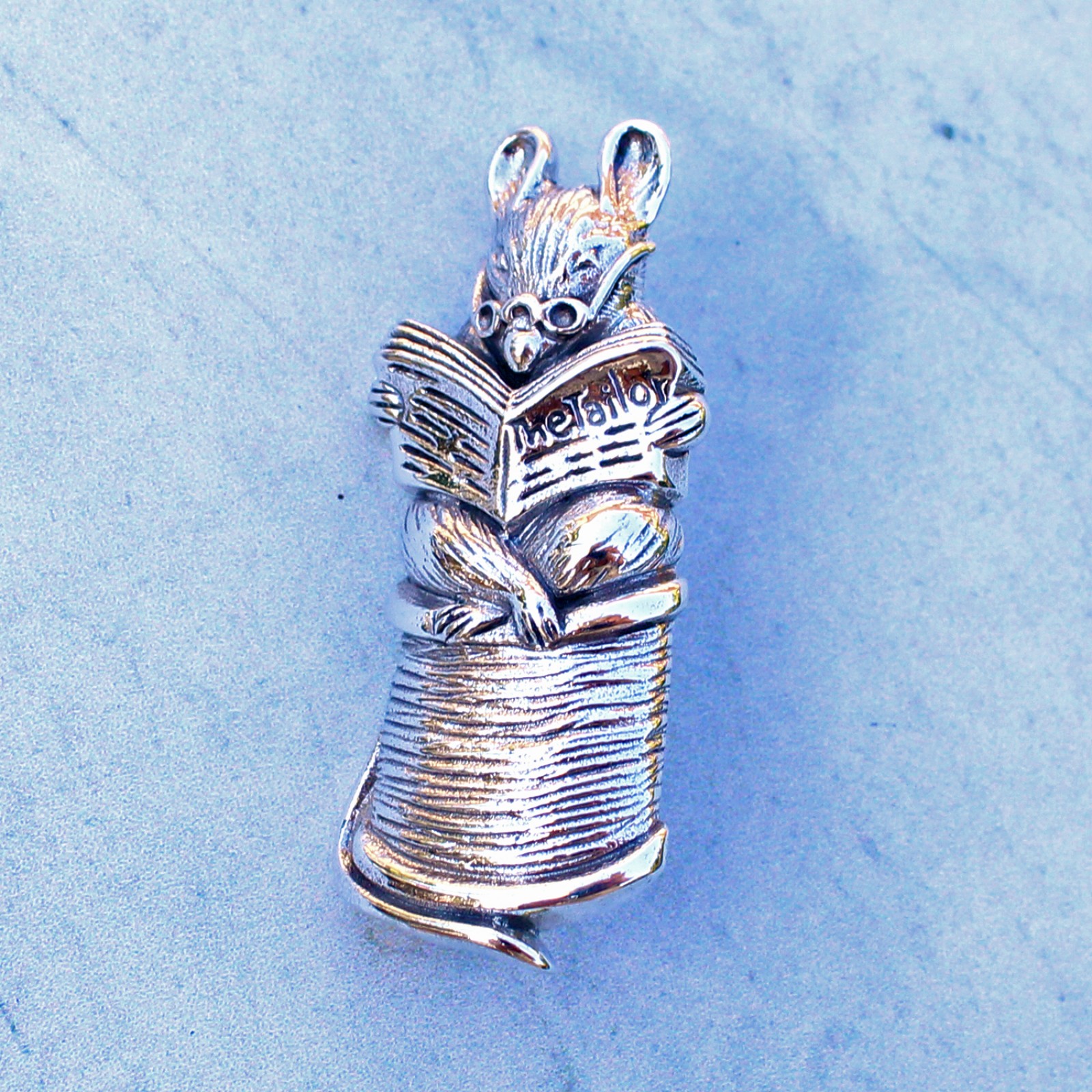 Photo of Sterling Silver Beatrix Potter The Tailor Mouse Pendant Brooch