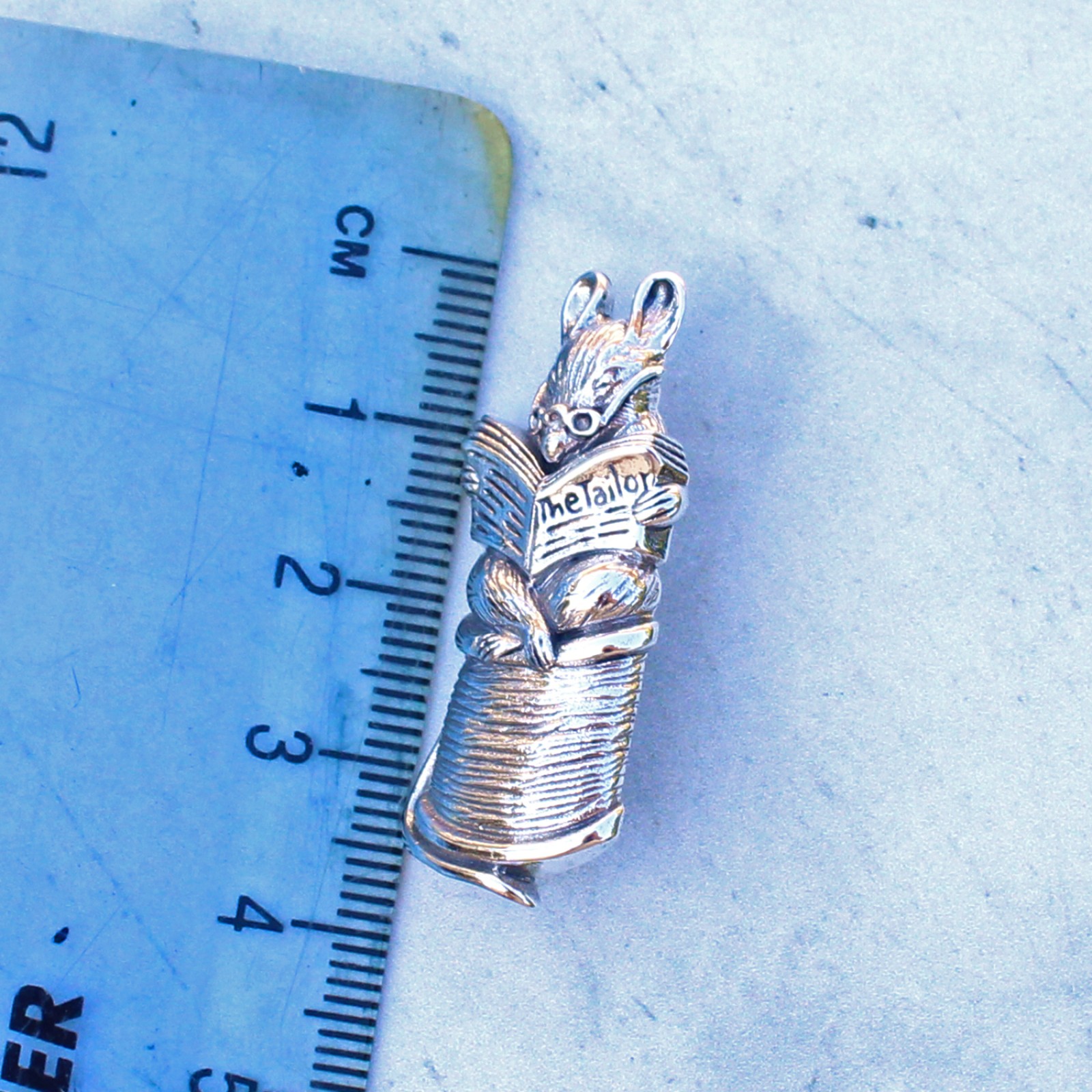 Photo of Sterling Silver Beatrix Potter The Tailor Mouse Pendant Brooch