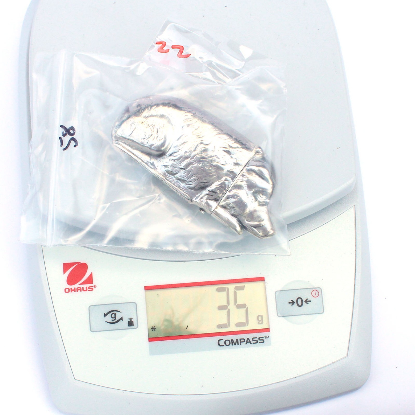 Photo of Sterling Silver Boar Pig Vesta Match Safe