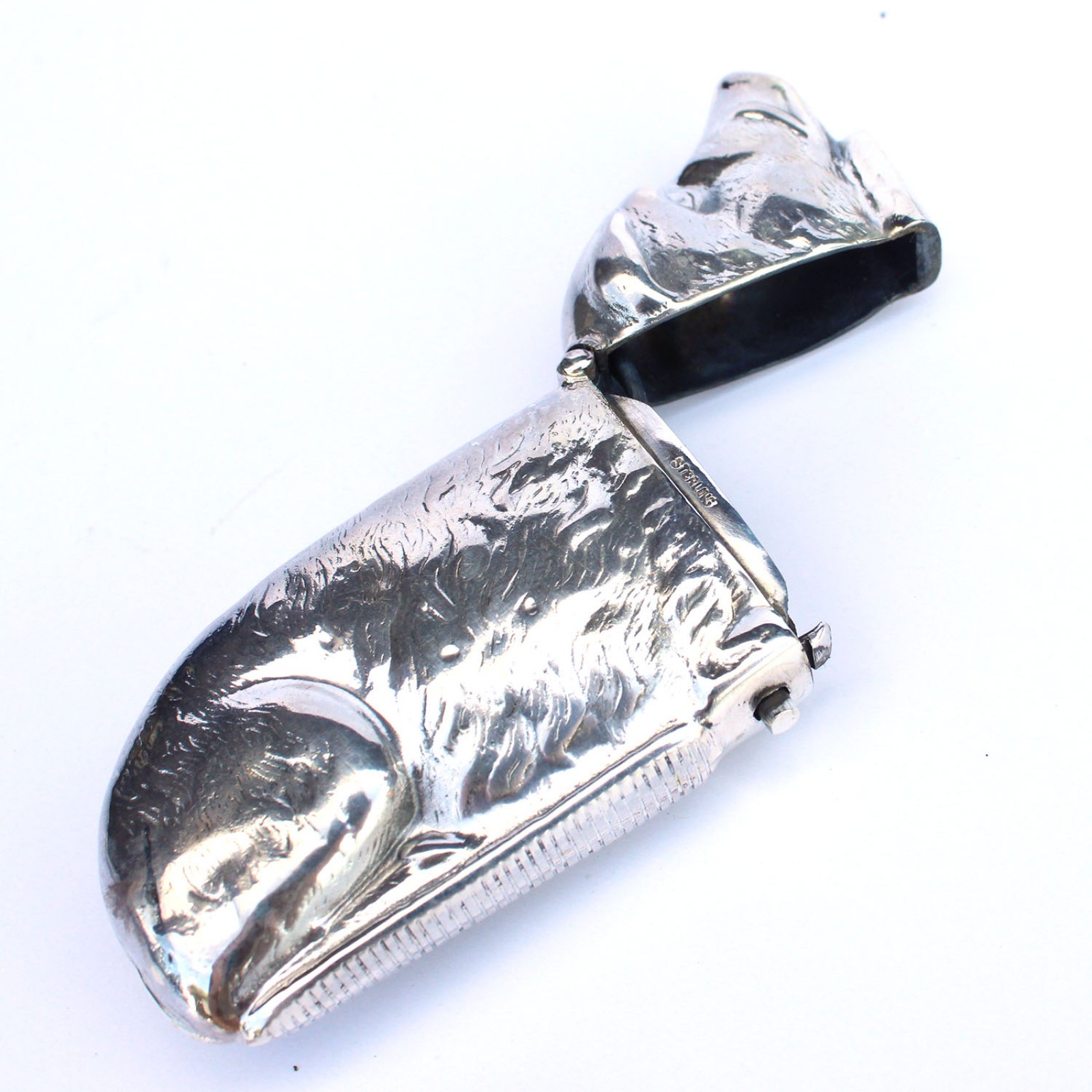Photo of Sterling Silver Boar Pig Vesta Match Safe