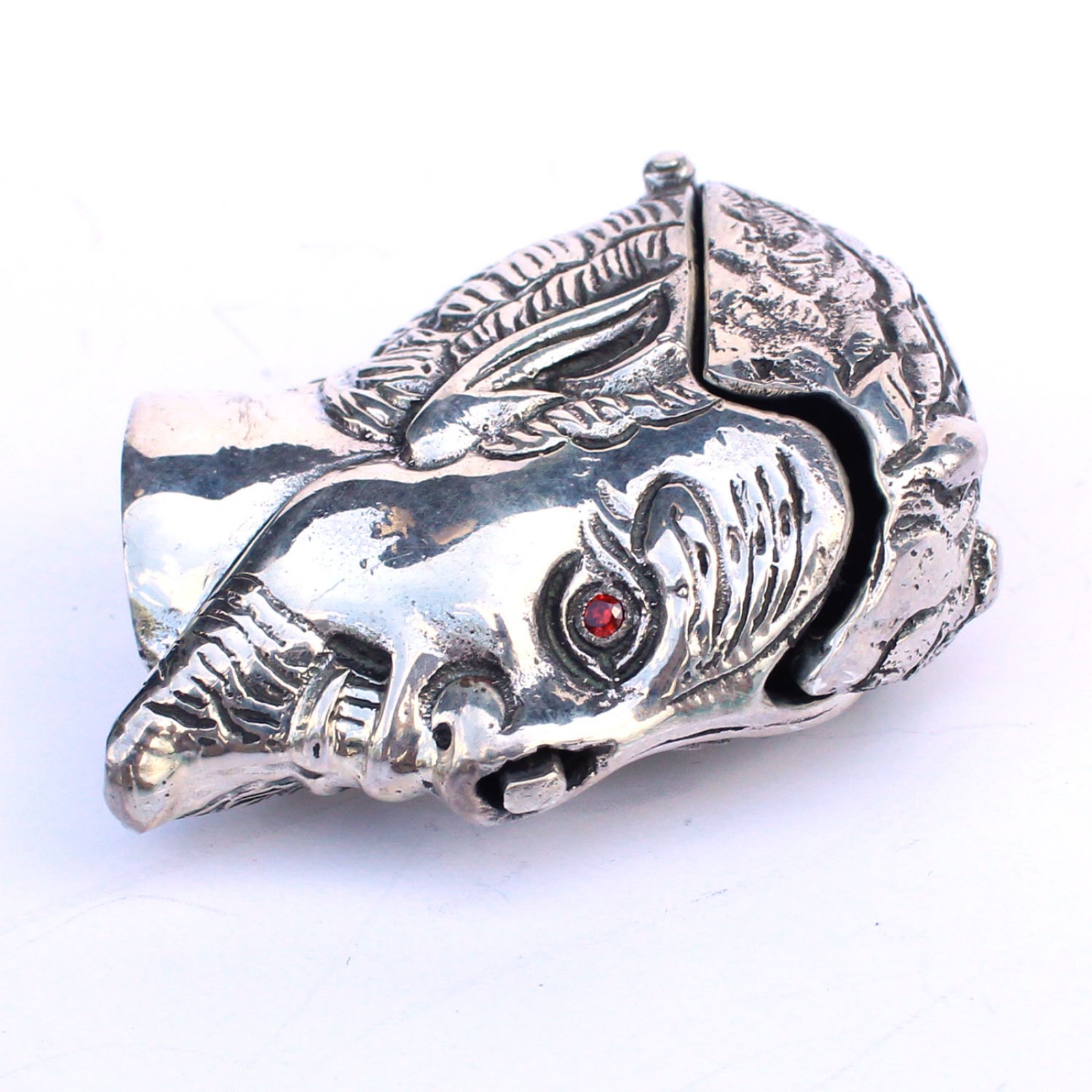 Photo of Sterling Silver Devil Satan Vesta Match Safe