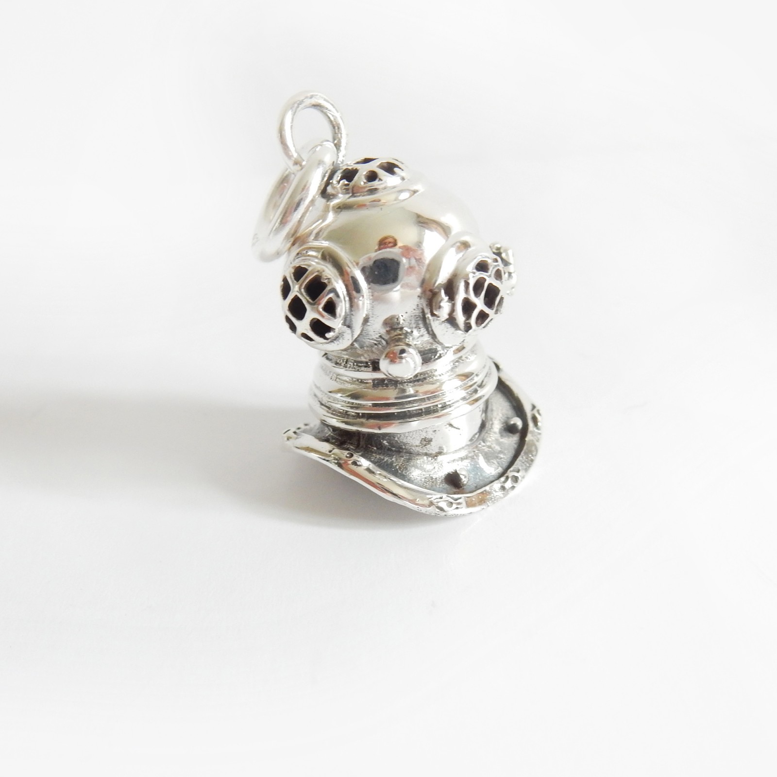 Photo of Sterling Silver Divers Helmet Charm Pendant