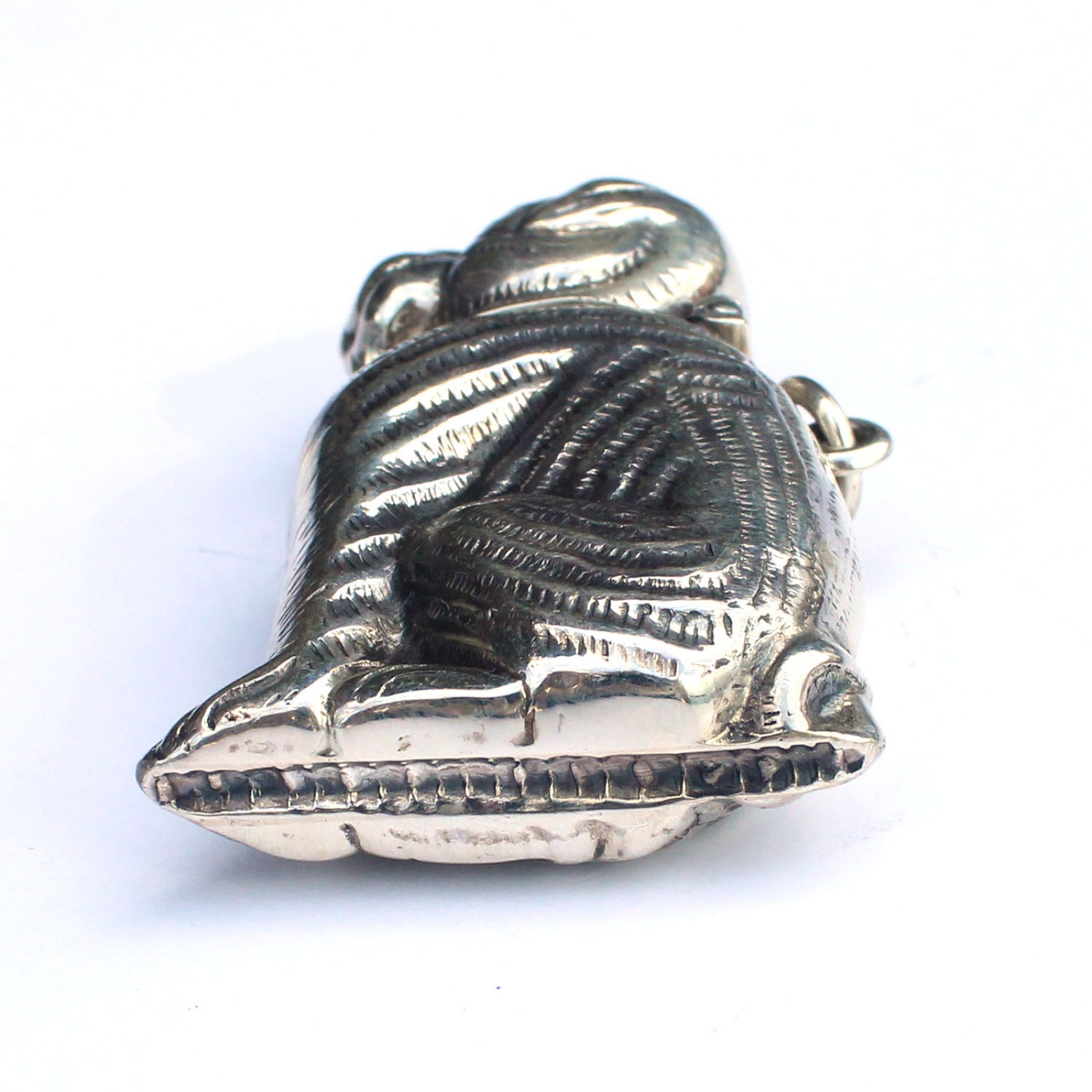 Photo of Sterling Silver Dog Vesta Match Safe Container Box