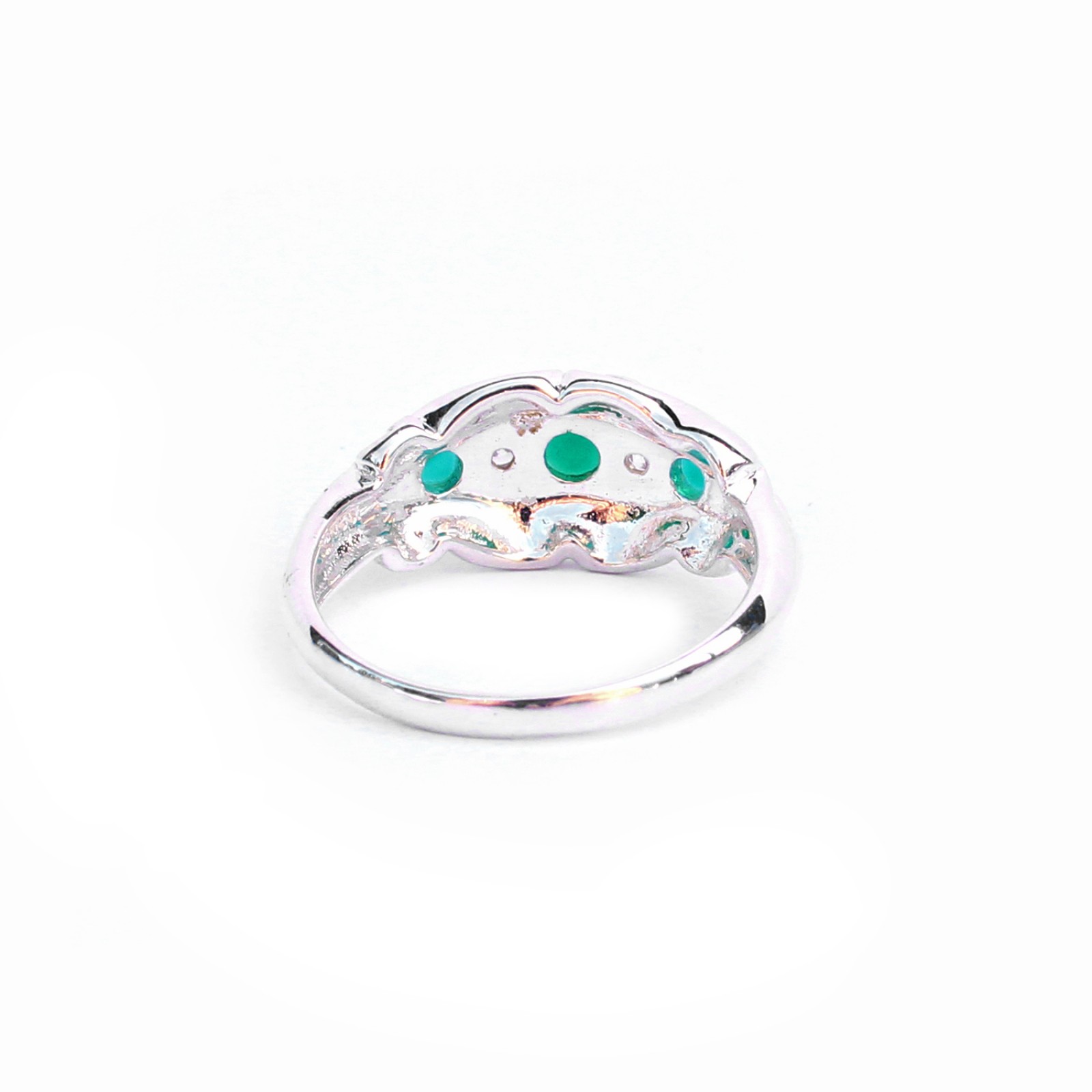 Photo of Sterling Silver Emerald Gypsy Ring
