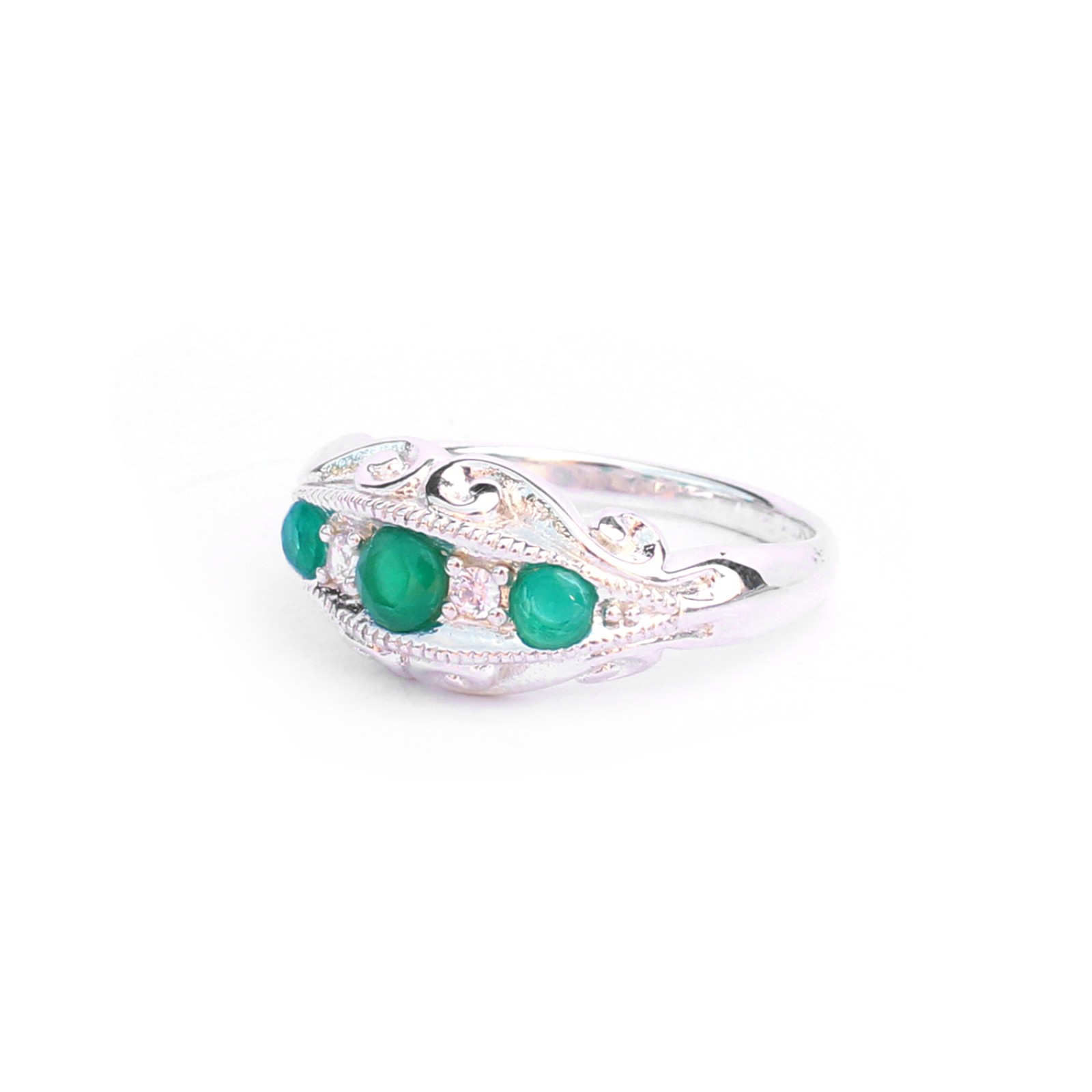 Photo of Sterling Silver Emerald Gypsy Ring