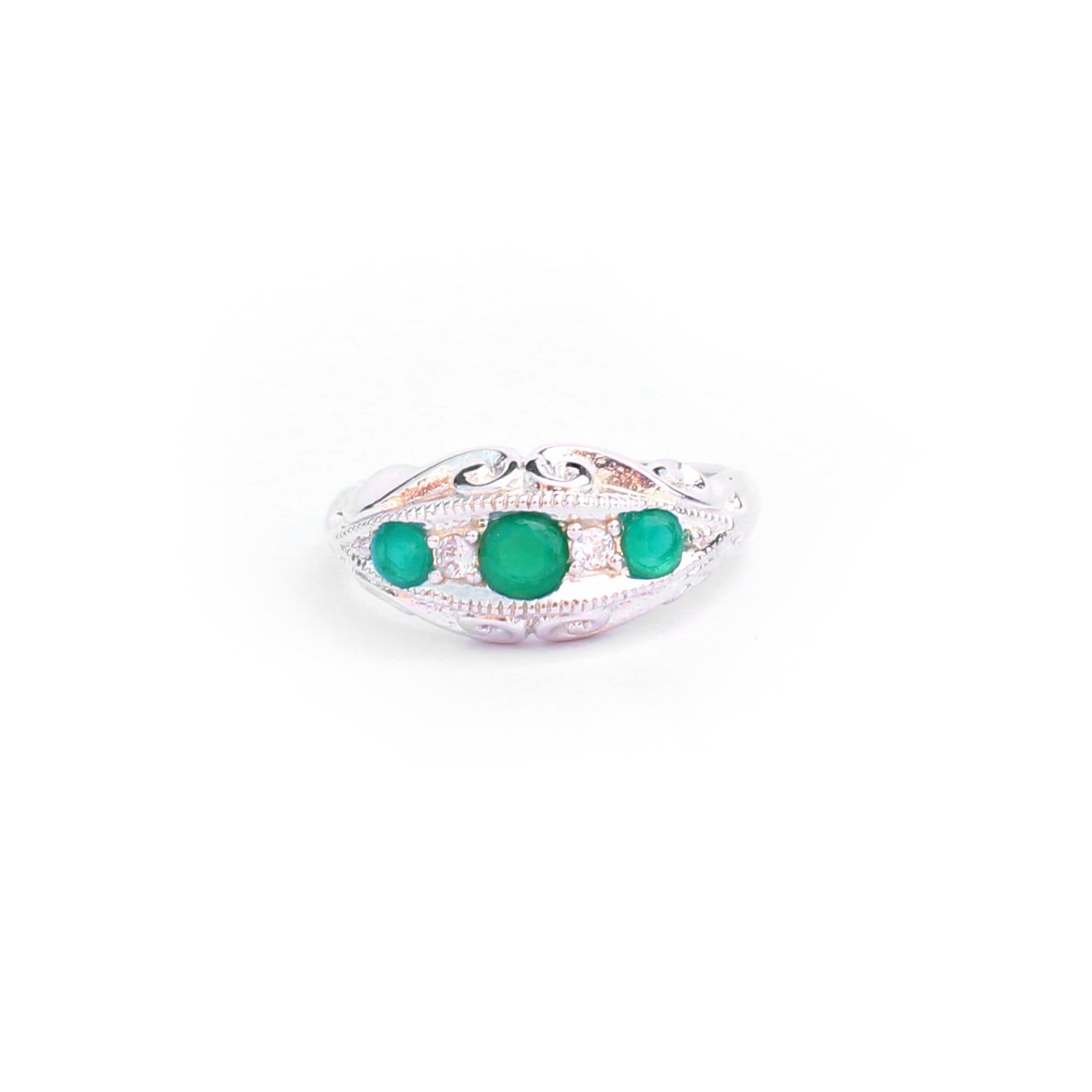 Photo of Sterling Silver Emerald Gypsy Ring