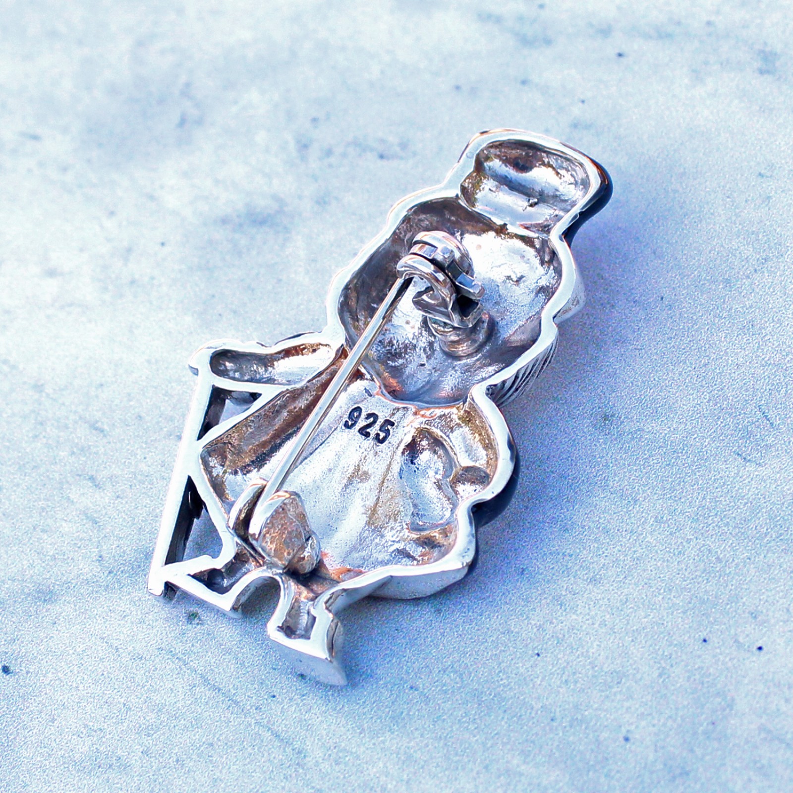 Photo of Sterling Silver Enamel Beatrix Potter Guinea Pig Brooch