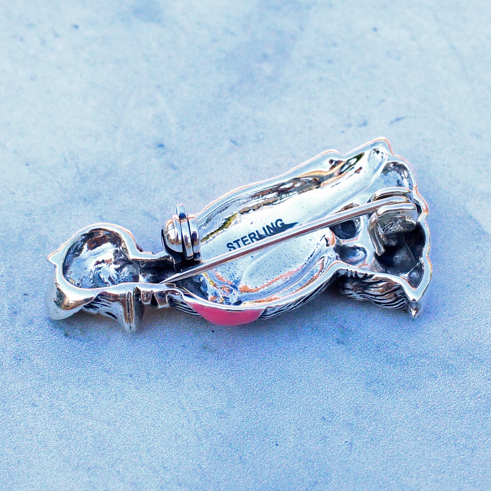 Photo of Sterling Silver Enamel Beatrix Potter Jemima Puddle Duck Brooch