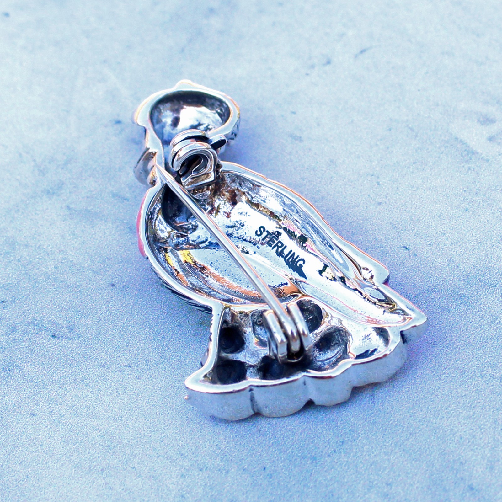 Photo of Sterling Silver Enamel Beatrix Potter Jemima Puddle Duck Brooch