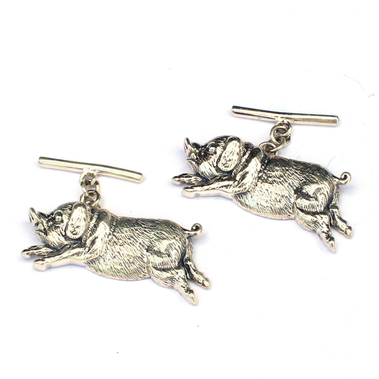 Photo of Sterling Silver Flying Pig Cufflinks