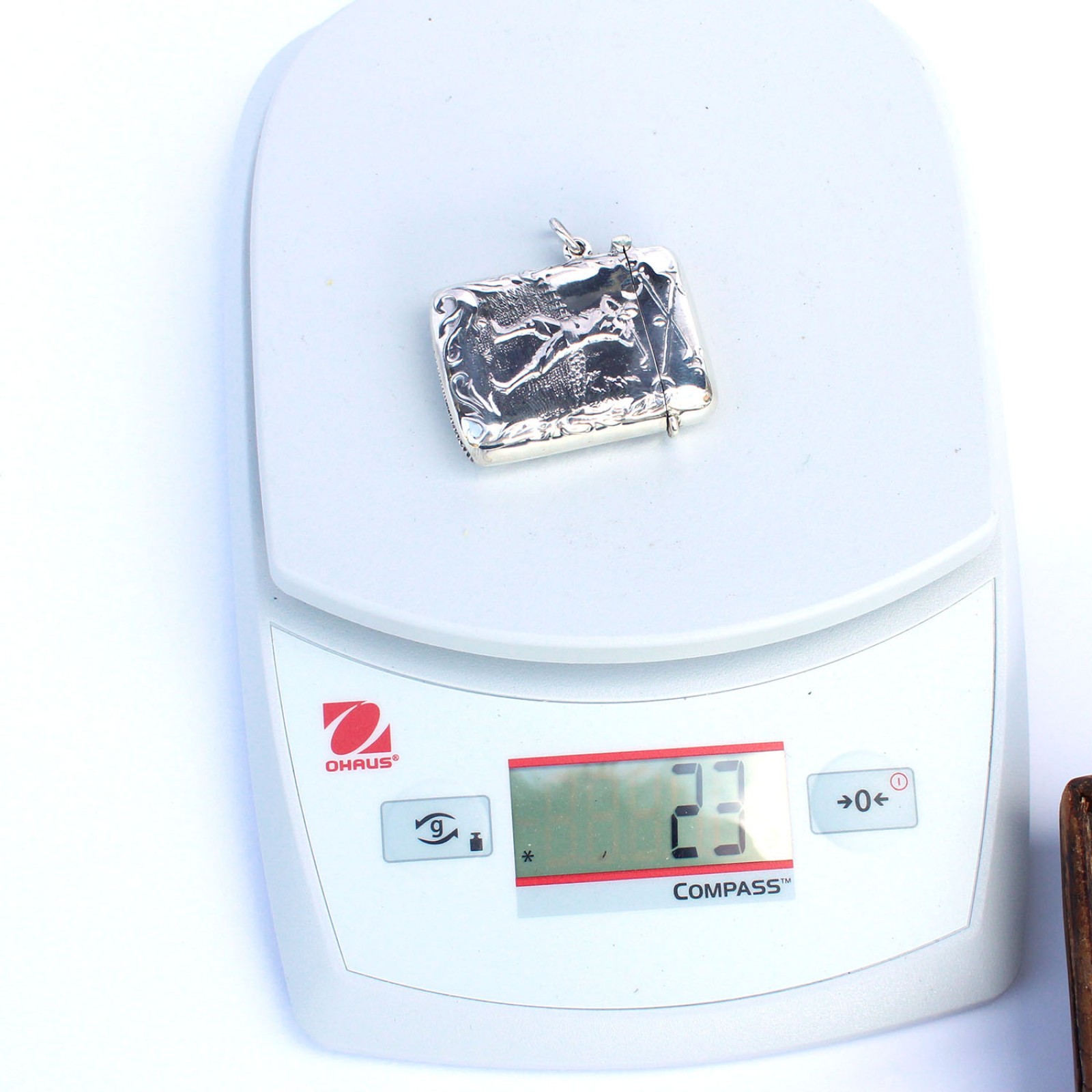 Photo of Sterling Silver Golfer Vesta Match Safe Snuff Box