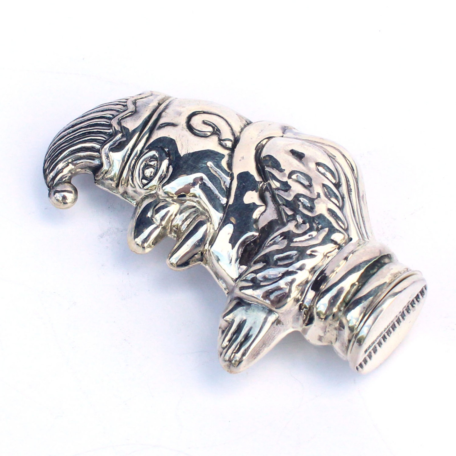 Photo of Sterling Silver Punch & Judy Puppet Vesta Match Safe Snuff Box