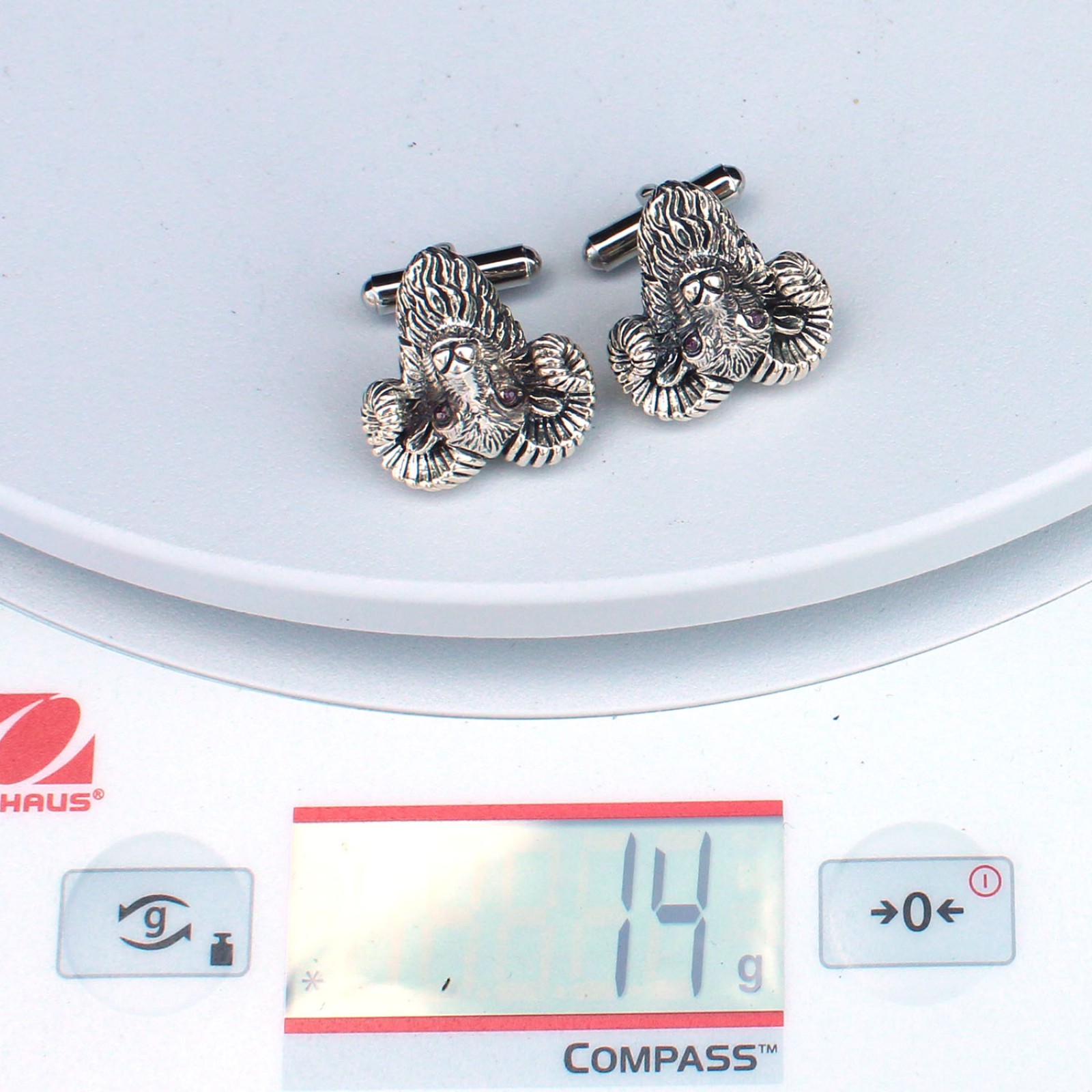 Photo of Sterling Silver Ram Head Aries Cufflinks