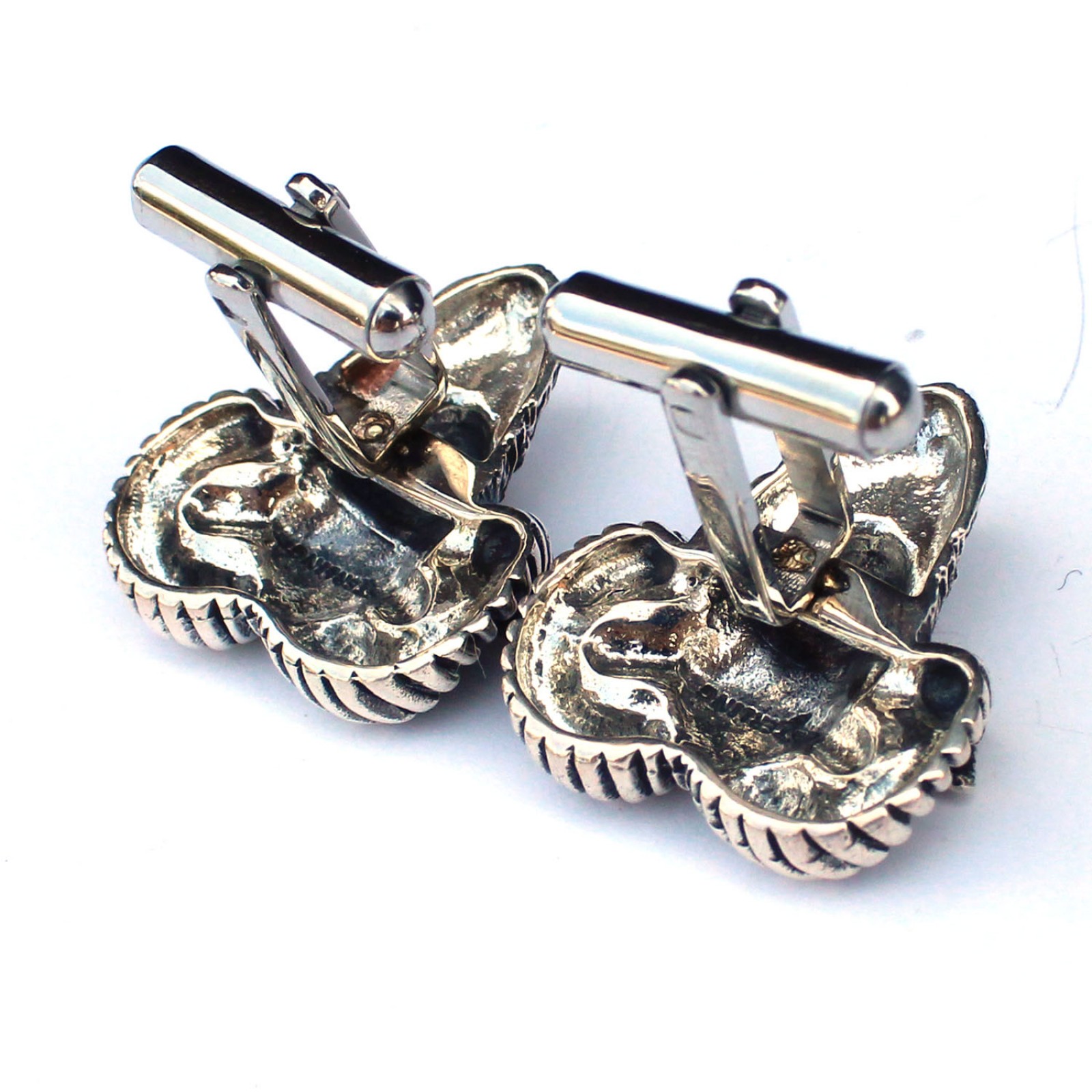 Photo of Sterling Silver Ram Head Aries Cufflinks