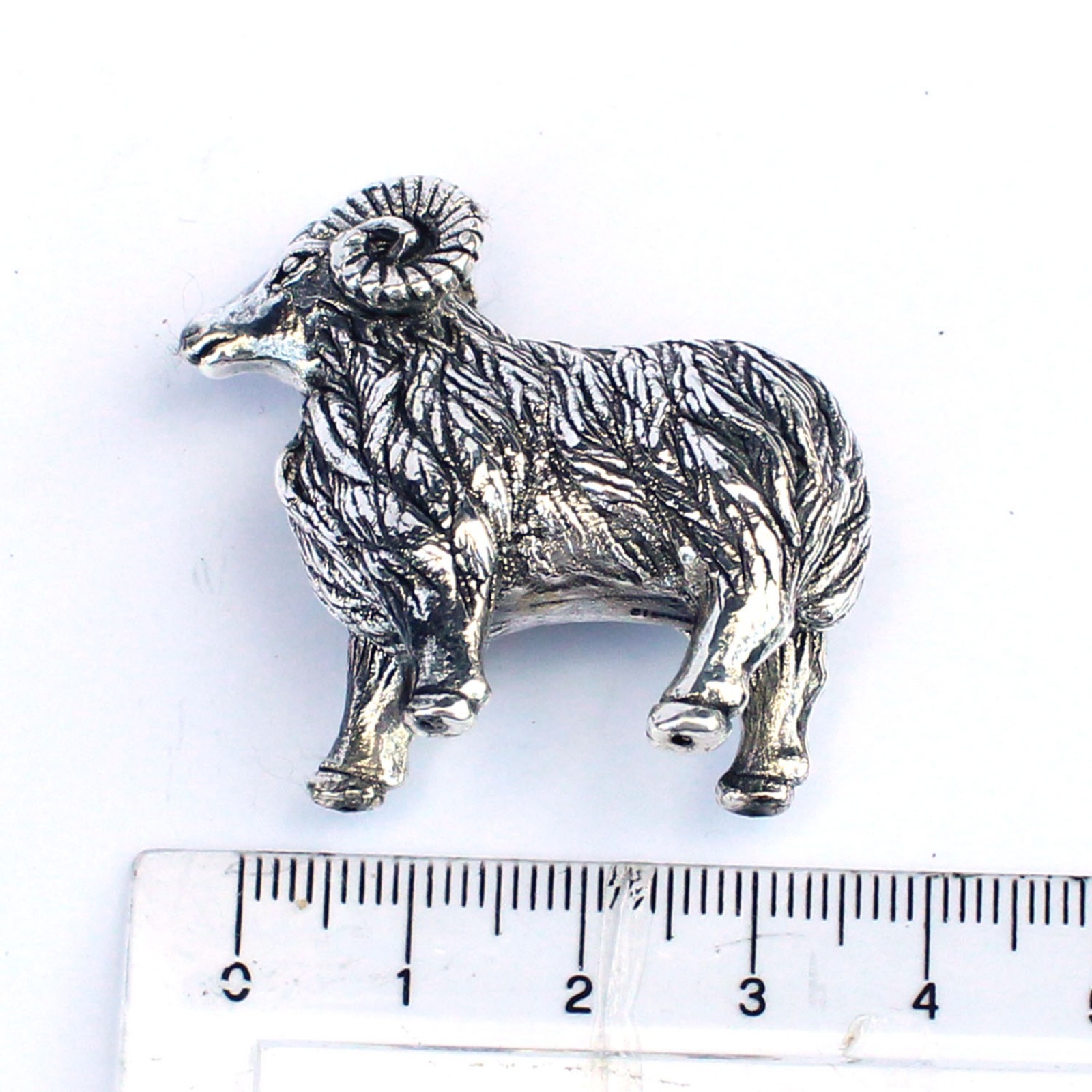 Photo of Sterling Silver Ram Sheep Figurine
