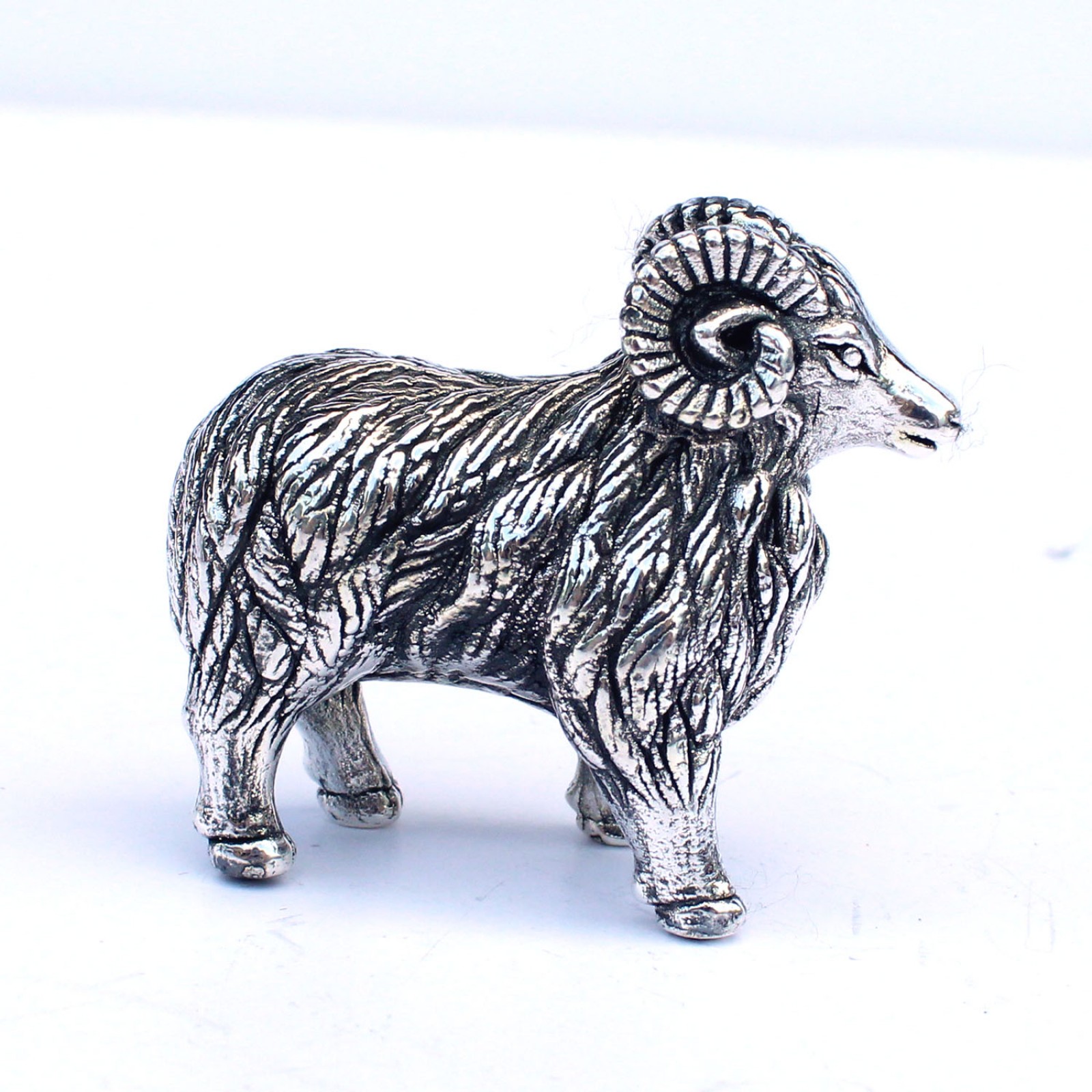 Photo of Sterling Silver Ram Sheep Figurine
