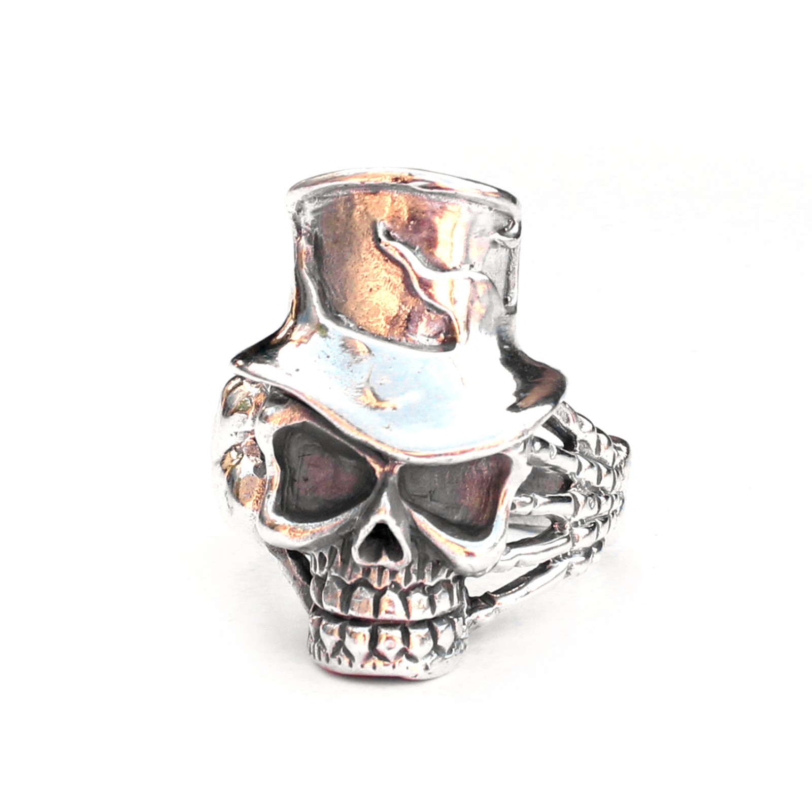 Photo of Sterling Silver Skull wearing Top Hat Ring