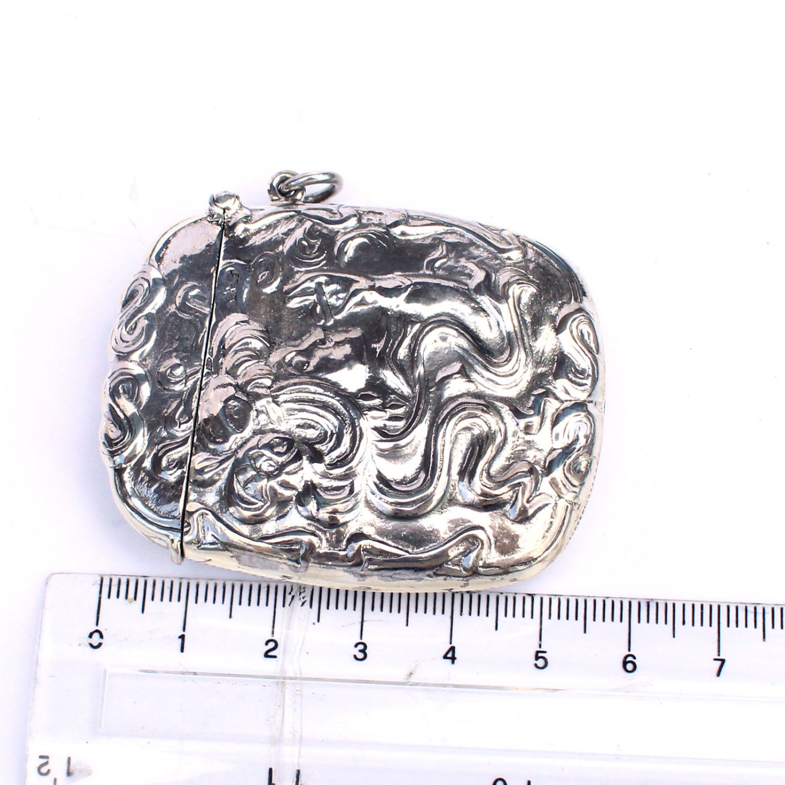Photo of Sterling Silver Smoking Lady Vesta Match Safe Container Box