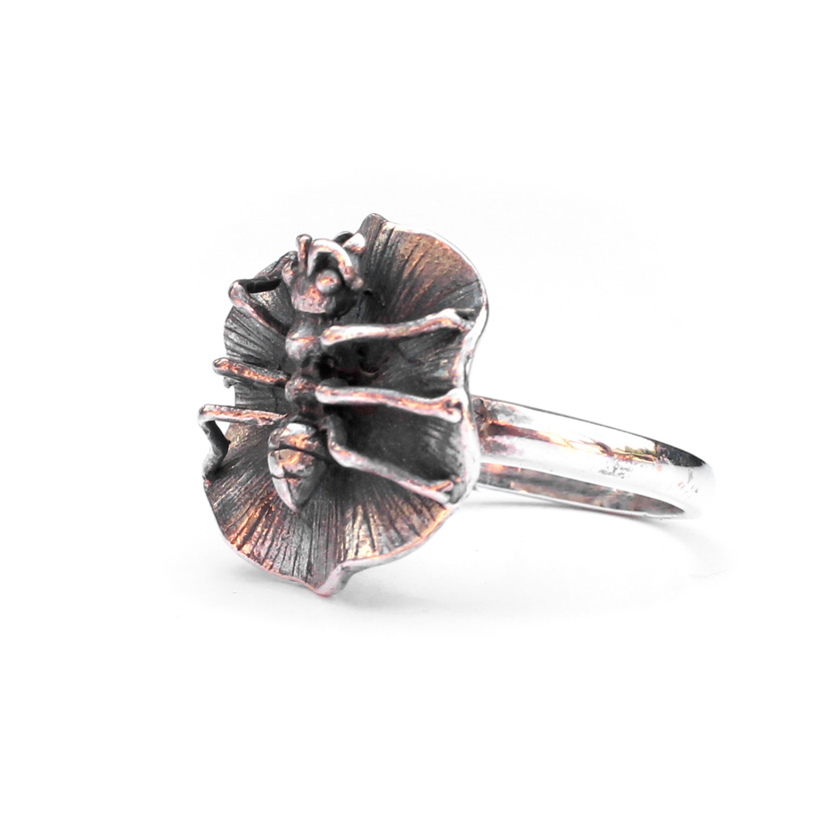 Photo of Sterling Silver Spider on Web Ring